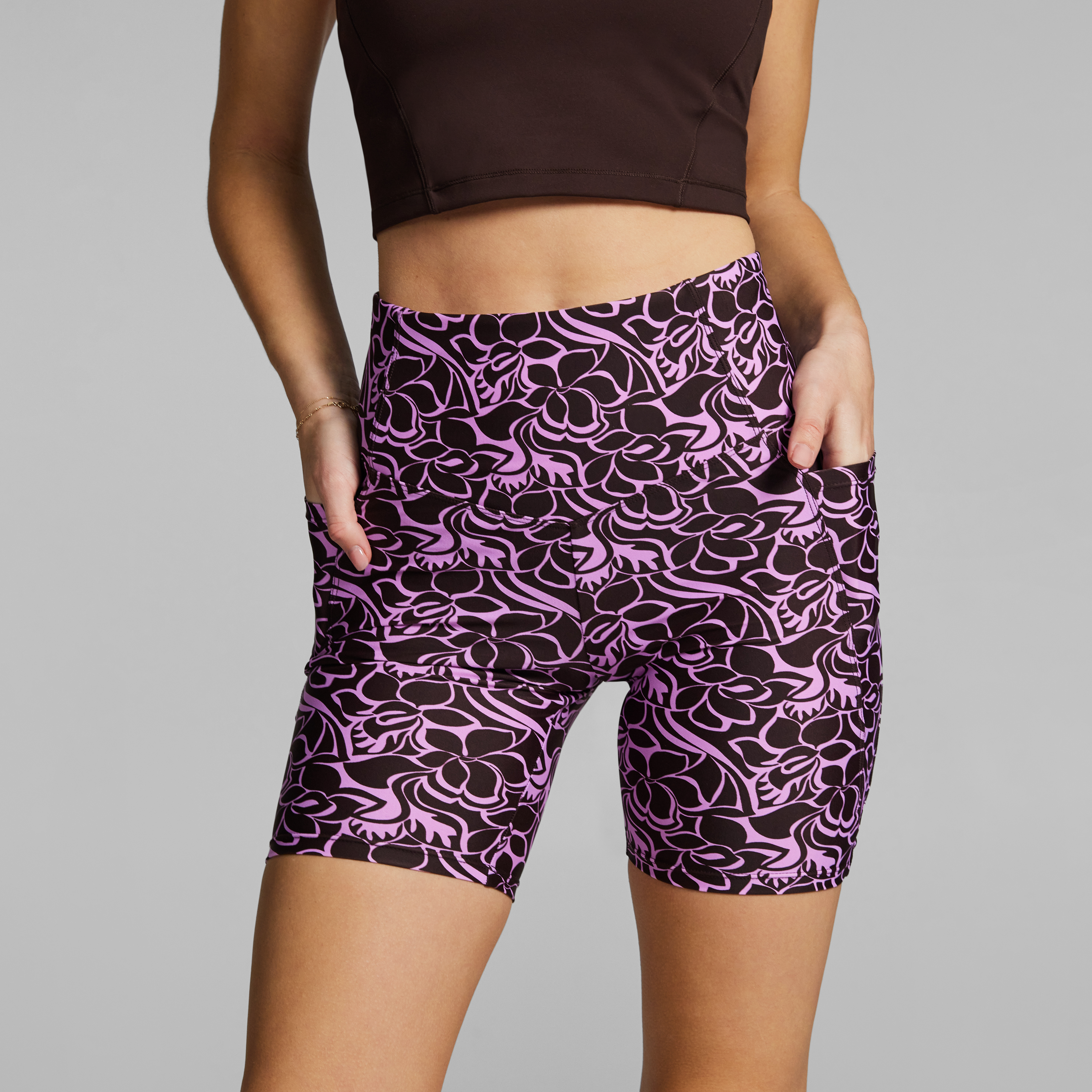 Printed Pocket Quad Bike Shorts