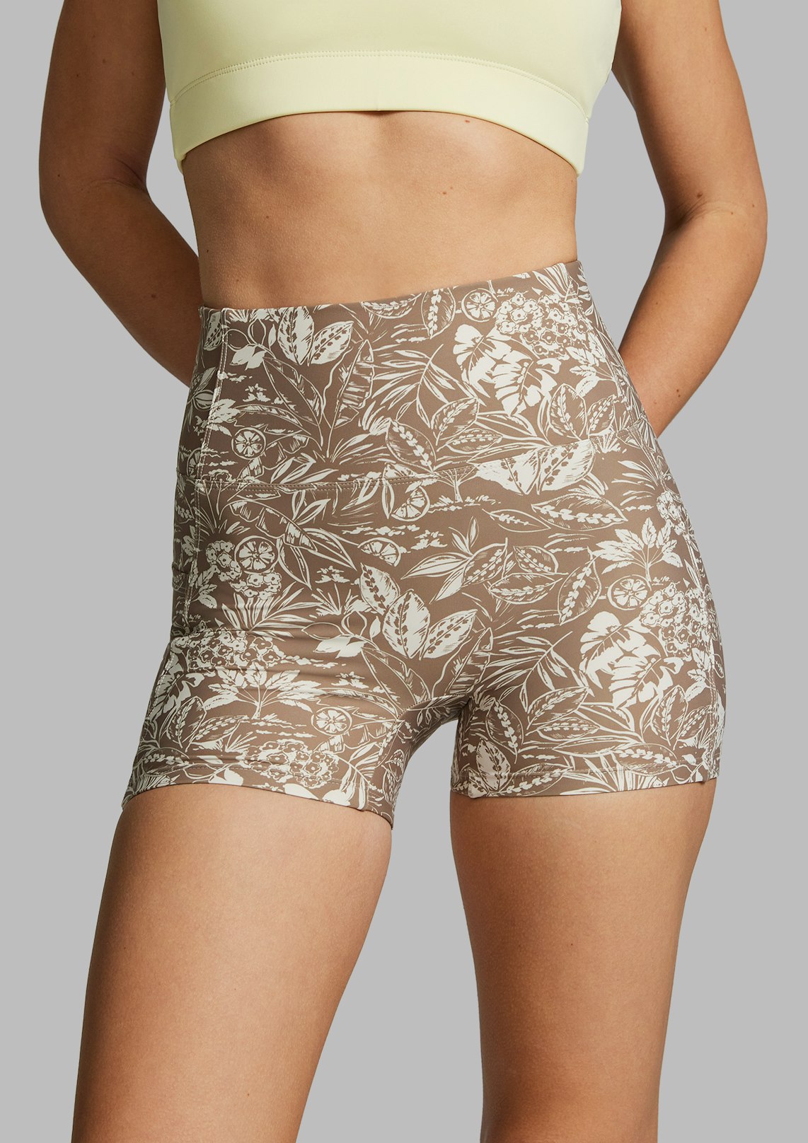 No Front Seam High Rise Longline Booty Shorts