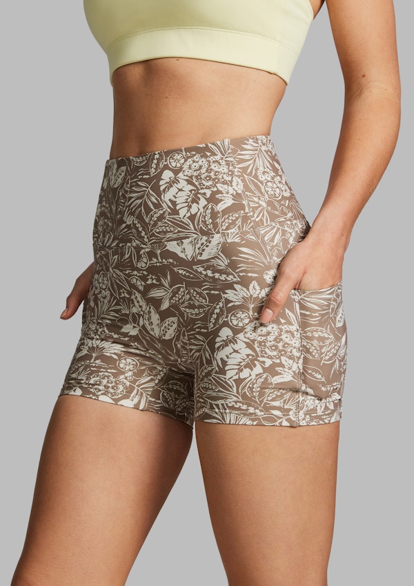 No Front Seam High Rise Longline Booty Shorts