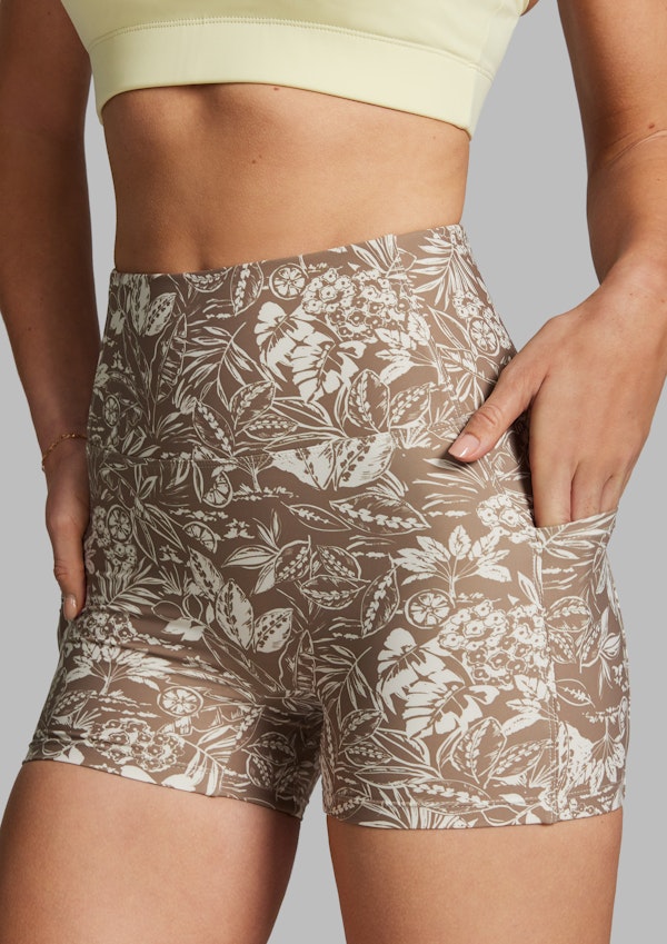 No Front Seam High Rise Longline Booty Shorts