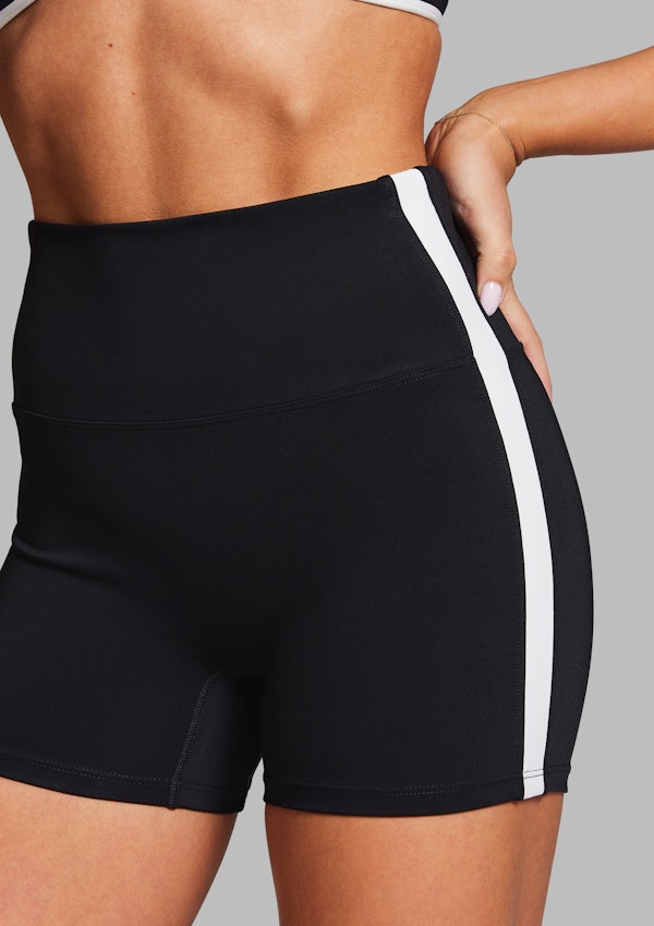 Blocked Longline Booty Shorts