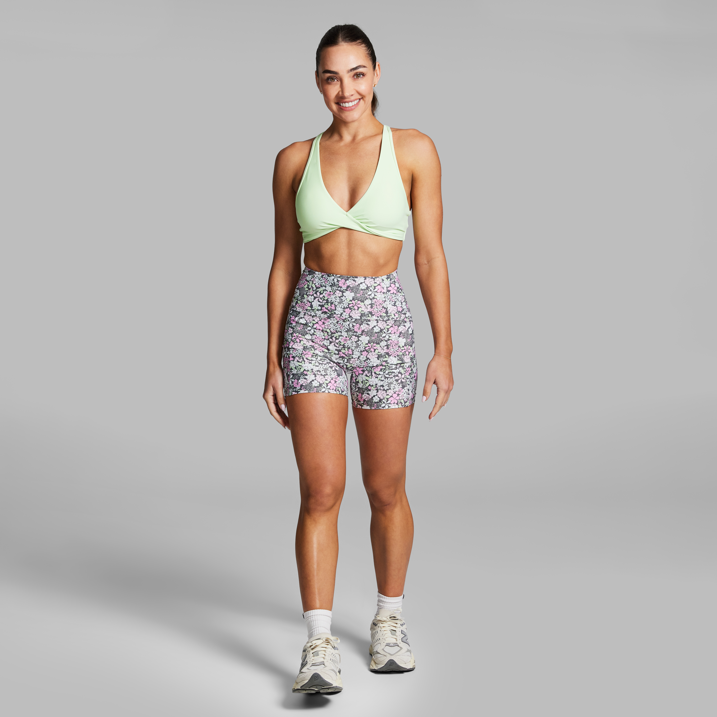 No Front Seam Mid Thigh Bike Shorts