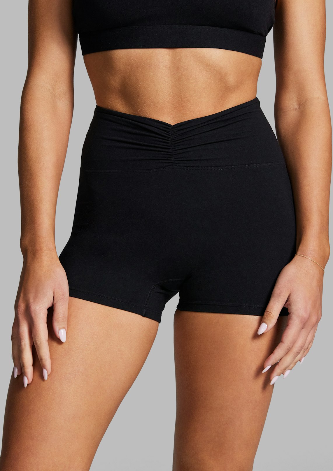 Luxesoft Ruched Front Booty Shorts