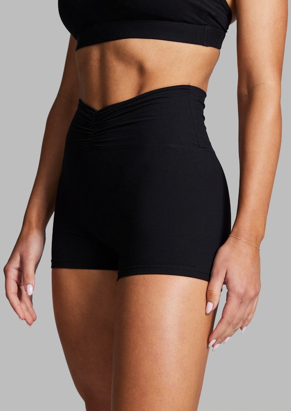 Luxesoft Ruched Front Booty Shorts