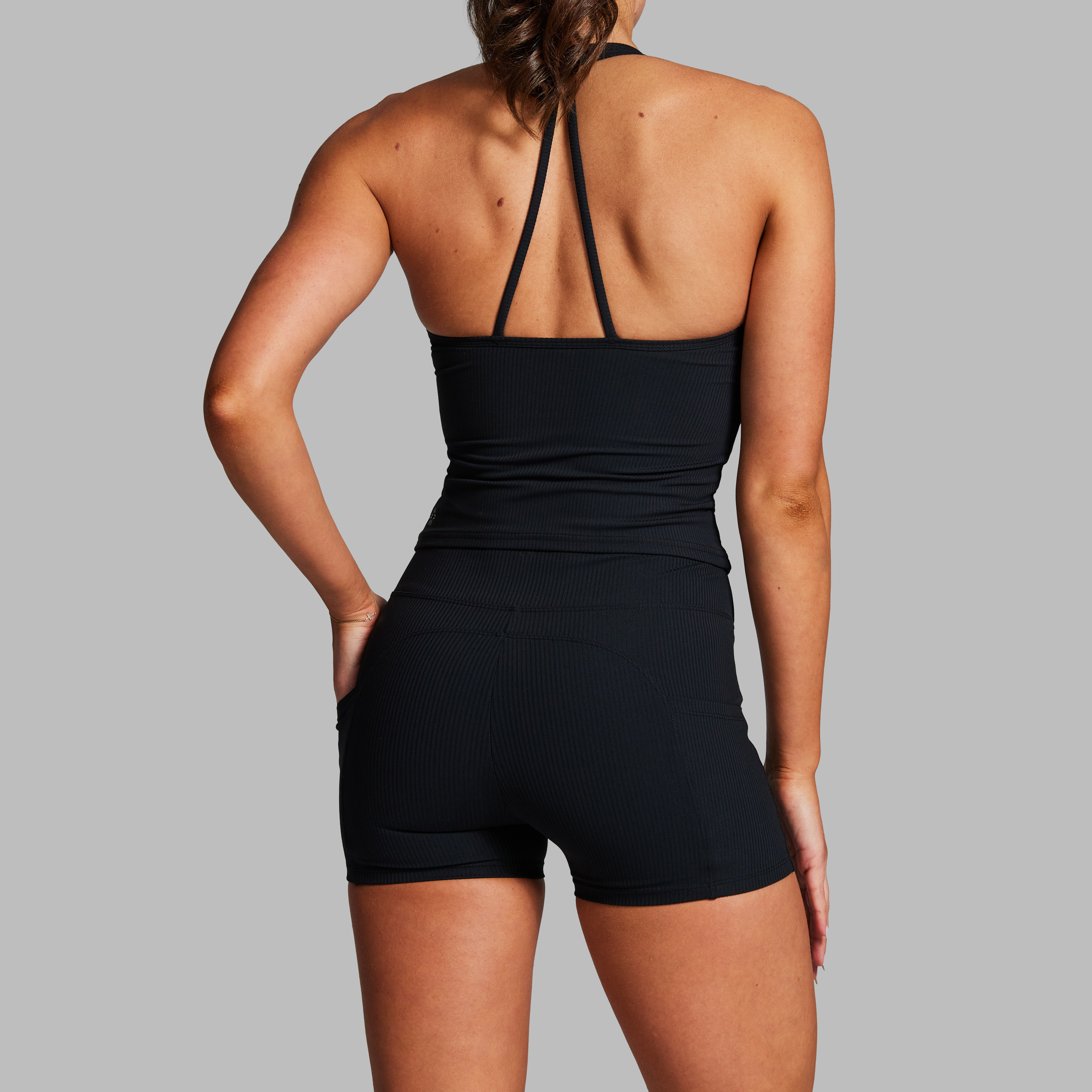 Luxesoft Rib Longline Booty Shorts