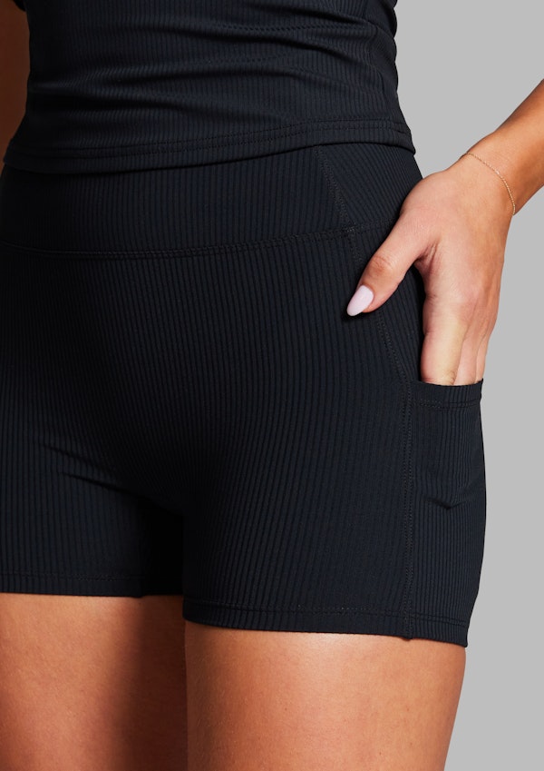 Luxesoft Rib Longline Booty Shorts