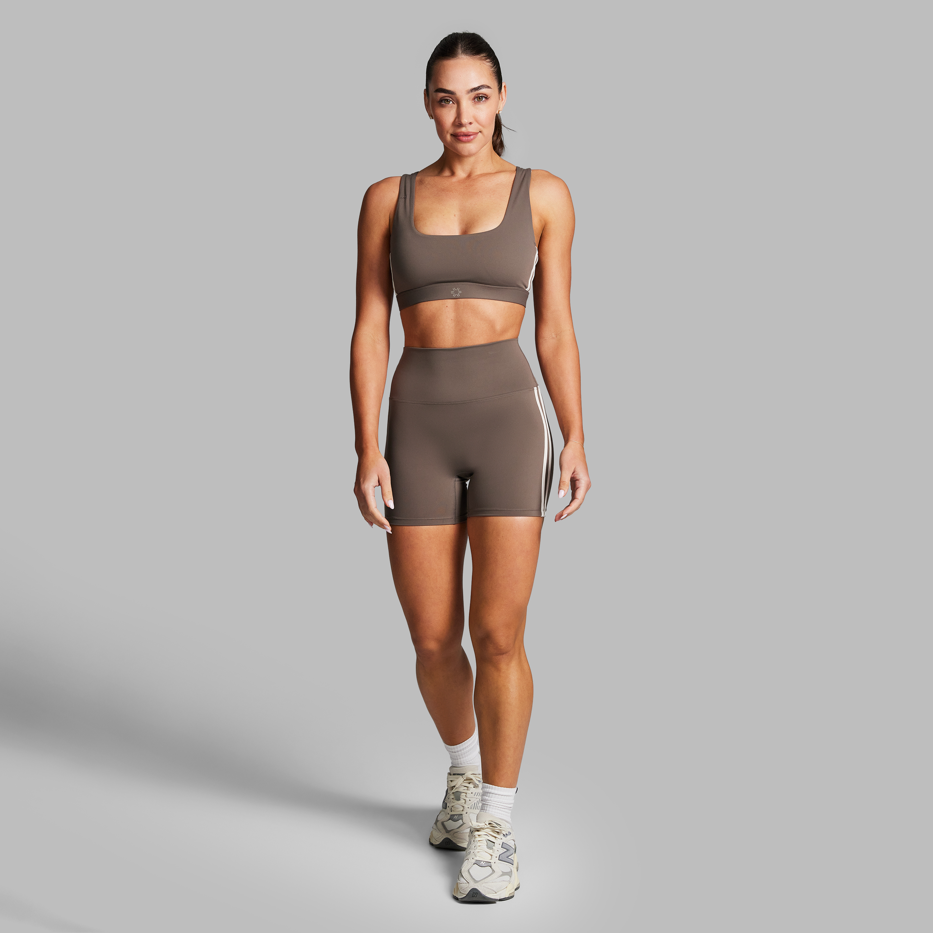 Side Stripe Mid Thigh Bike Shorts