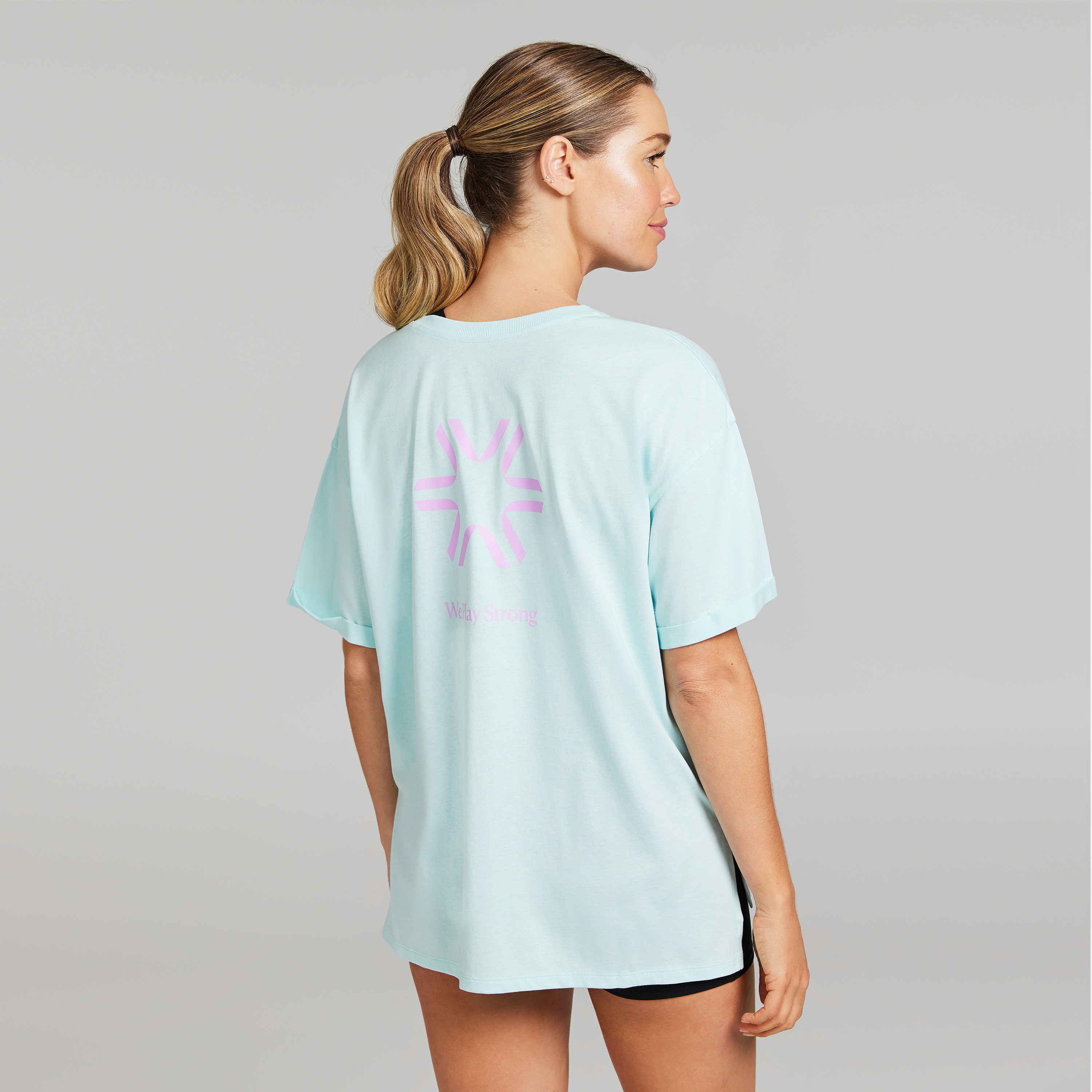 Split Hem Logo Boyfriend Tee