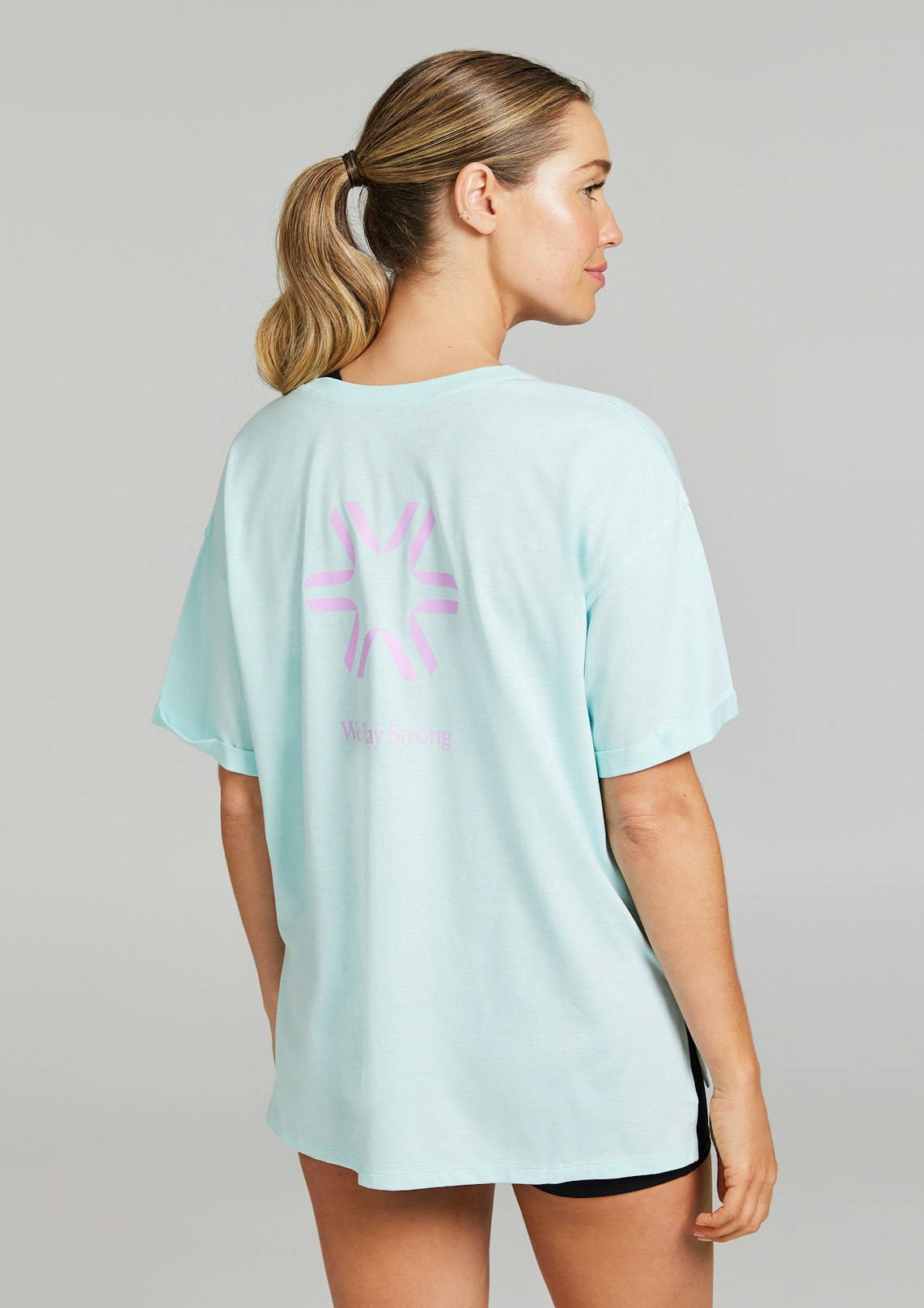 Split Hem Logo Boyfriend Tee