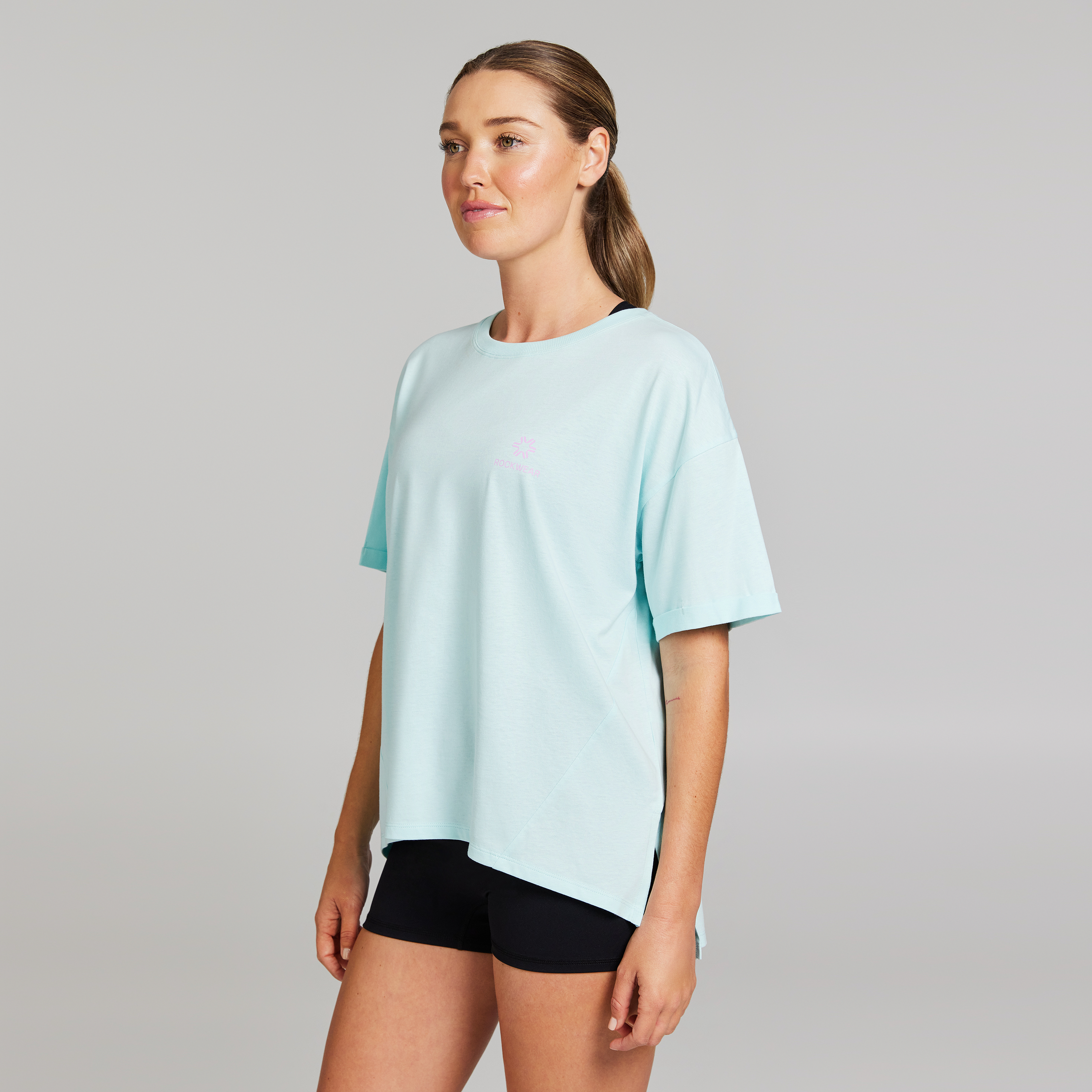Split Hem Logo Boyfriend Tee