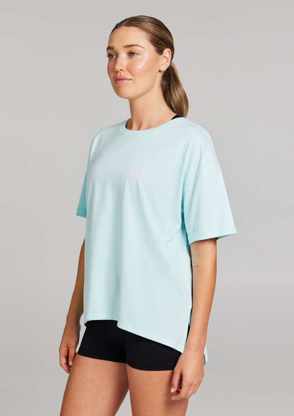 Split Hem Logo Boyfriend Tee