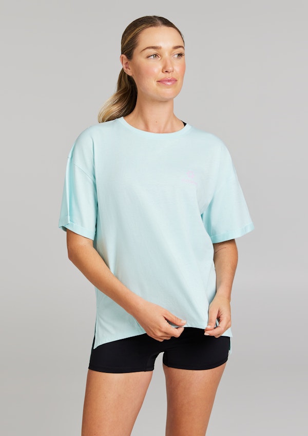 Split Hem Logo Boyfriend Tee