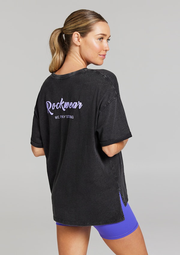 Split Hem Logo Boyfriend Tee