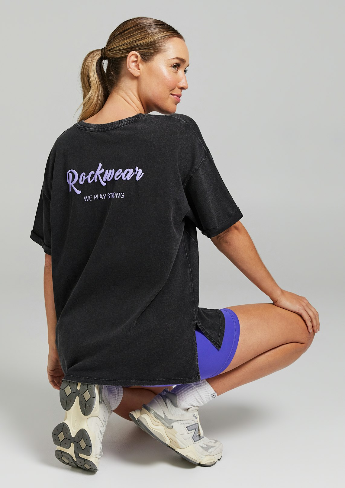 Split Hem Logo Boyfriend Tee