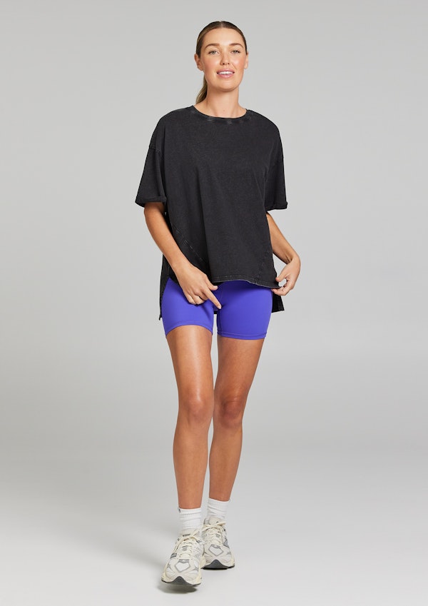 Split Hem Logo Boyfriend Tee
