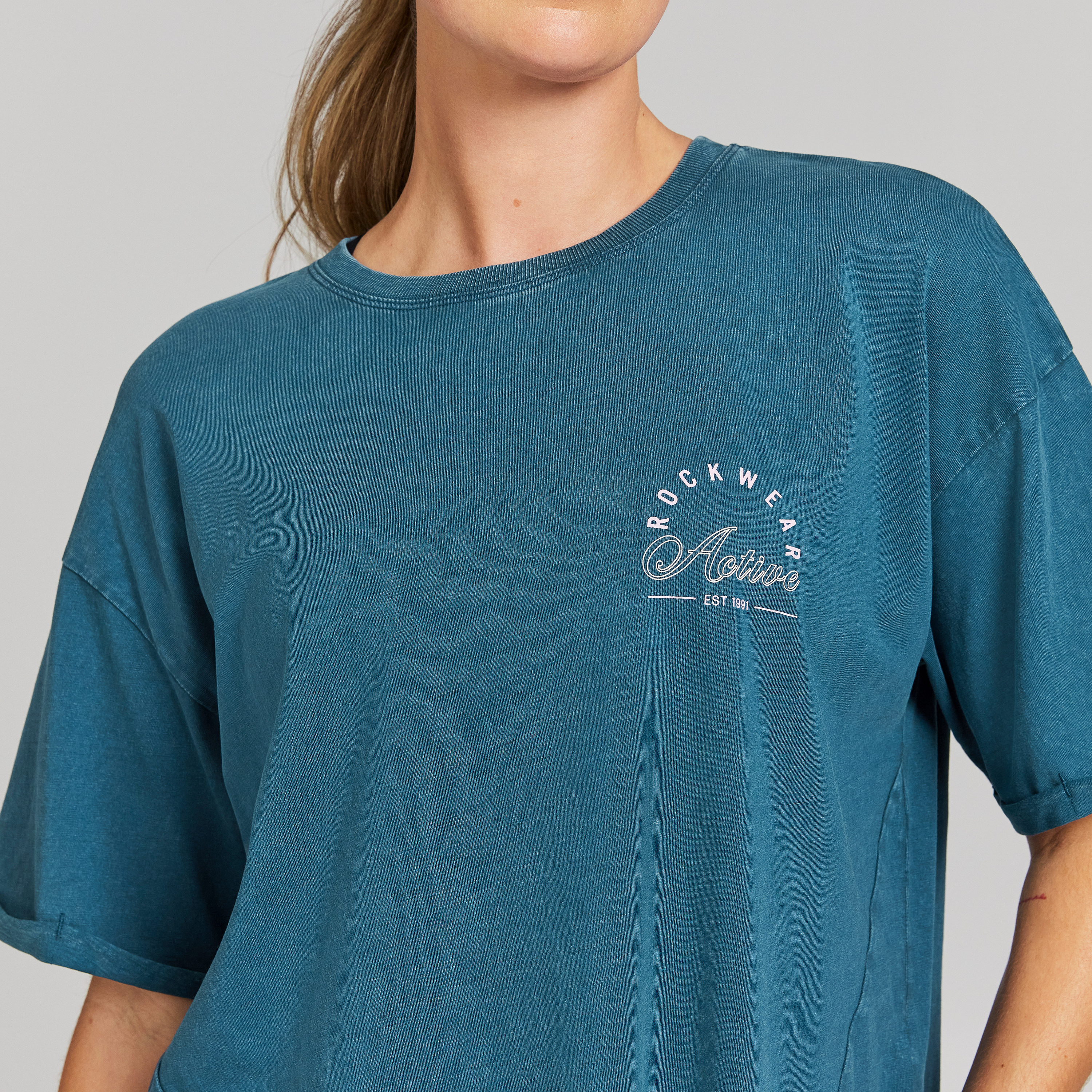 Split Hem Logo Boyfriend Tee