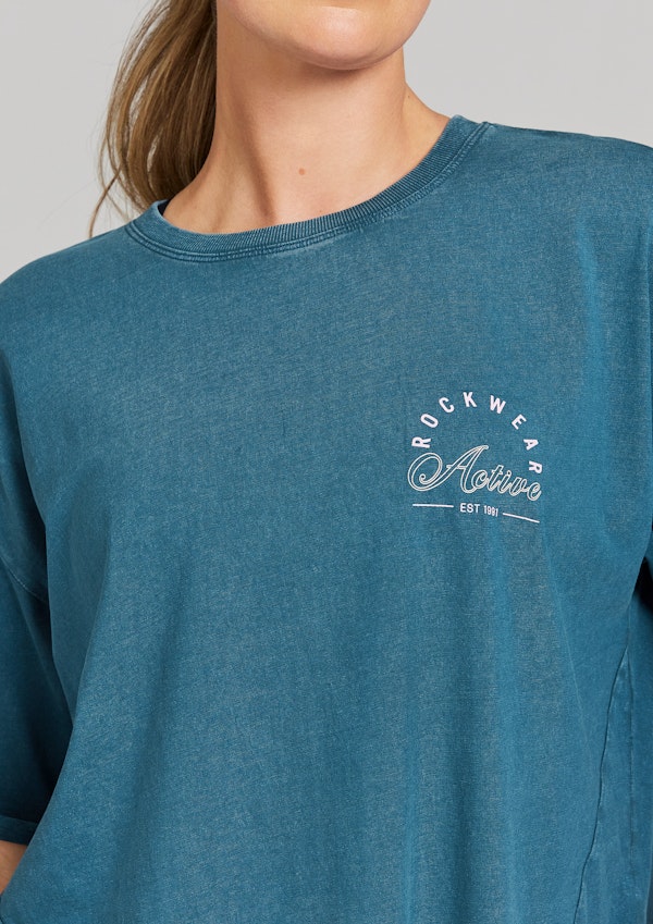 Split Hem Logo Boyfriend Tee