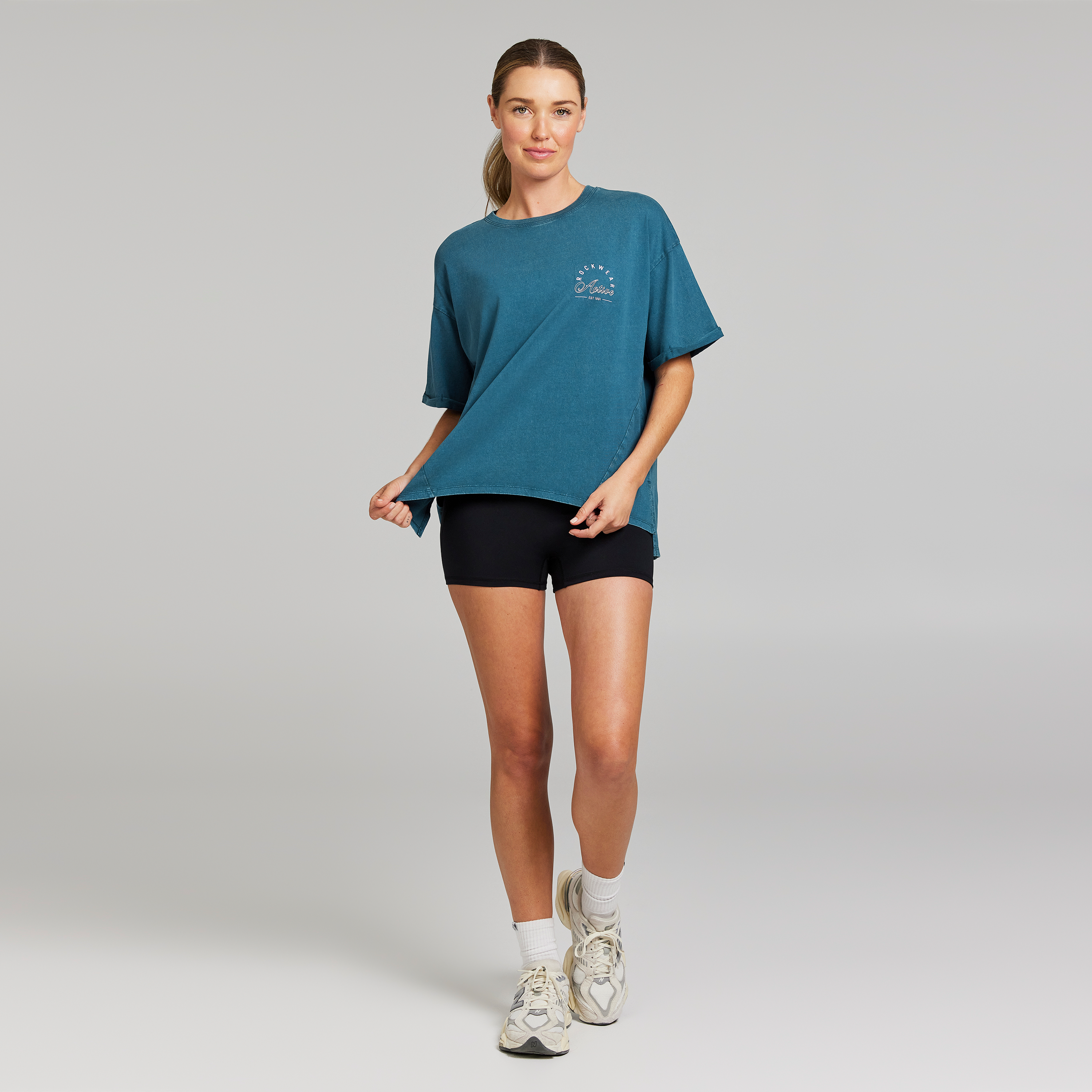 Split Hem Logo Boyfriend Tee