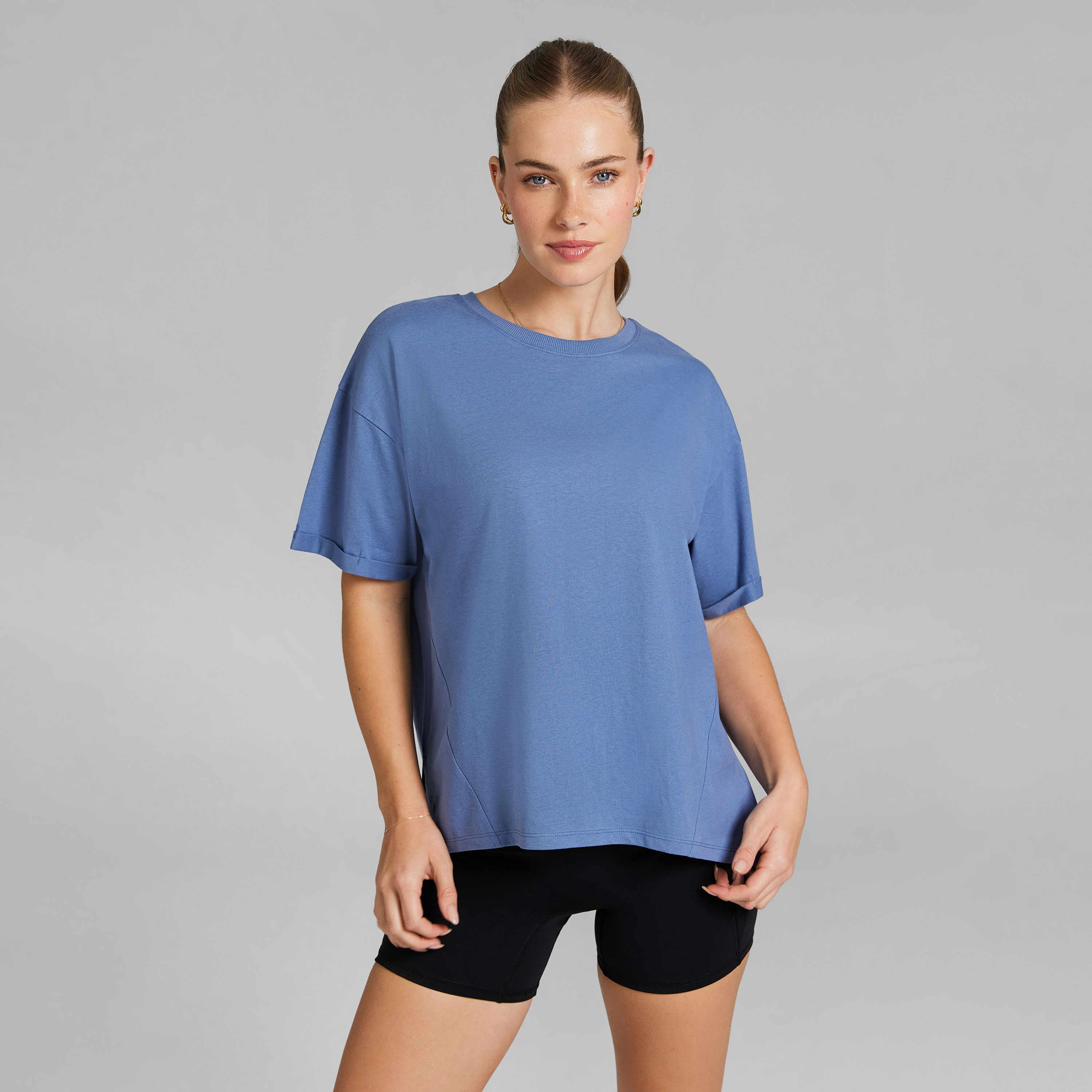 Split Hem Logo Boyfriend Tee