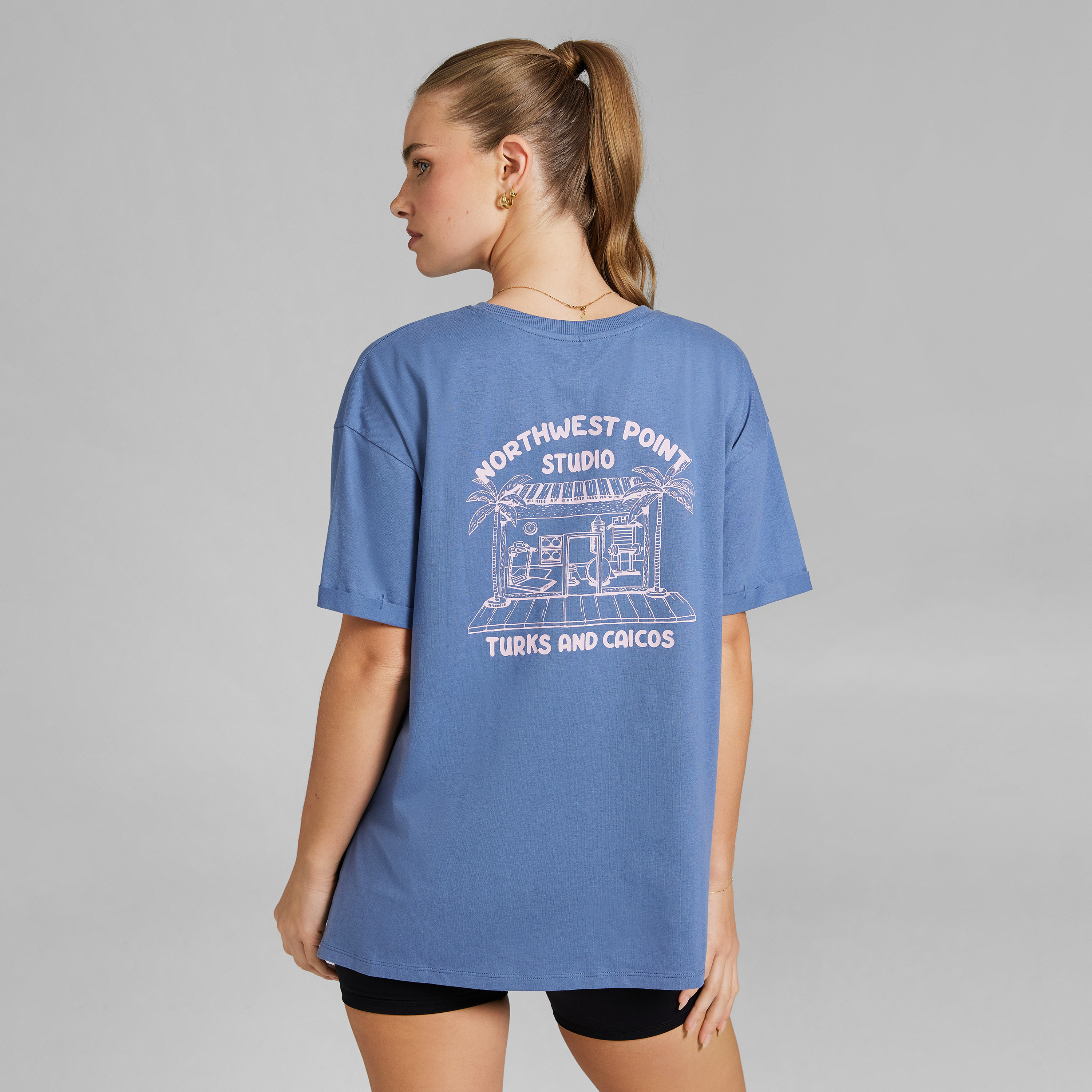 Split Hem Logo Boyfriend Tee