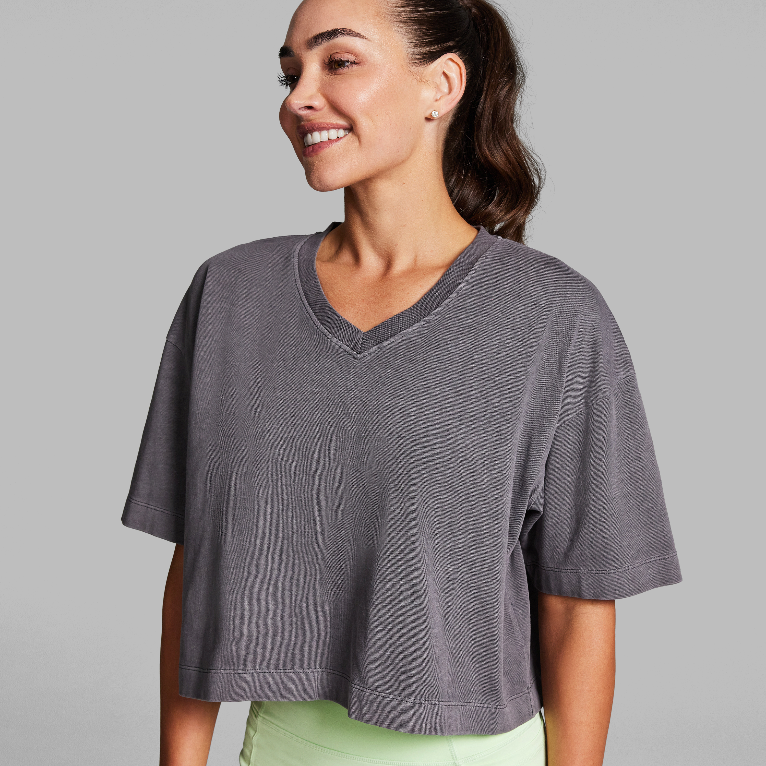 V Neck Hip Length Tee