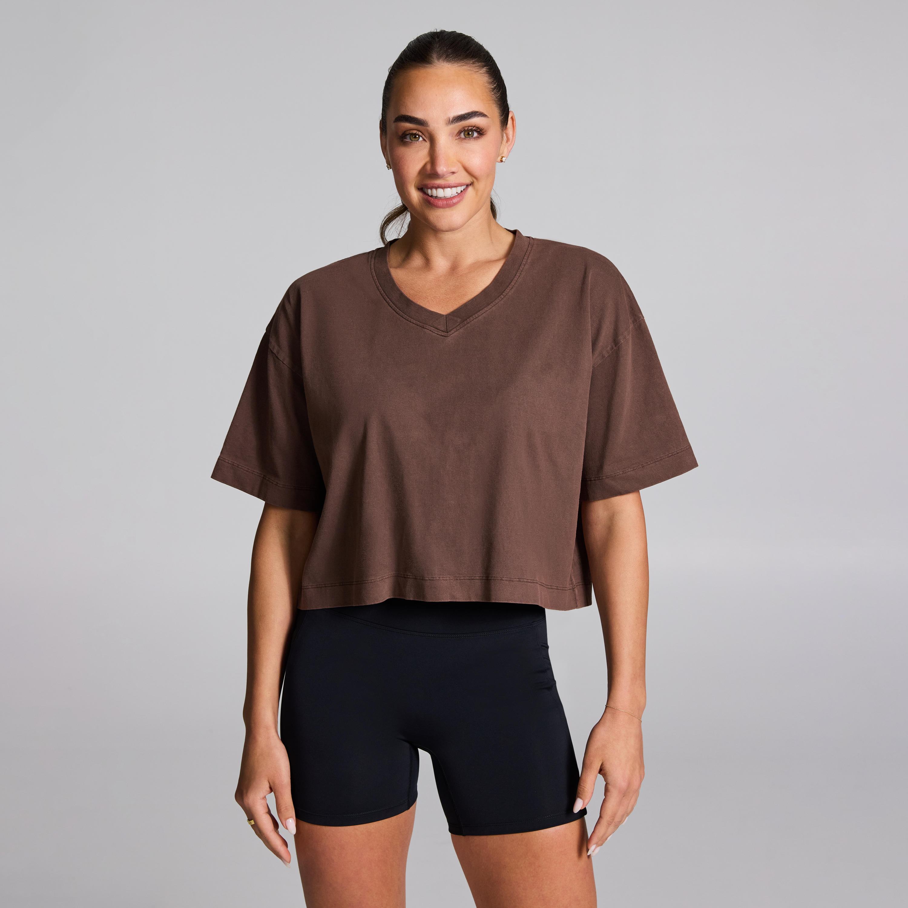 V Neck Hip Length Tee