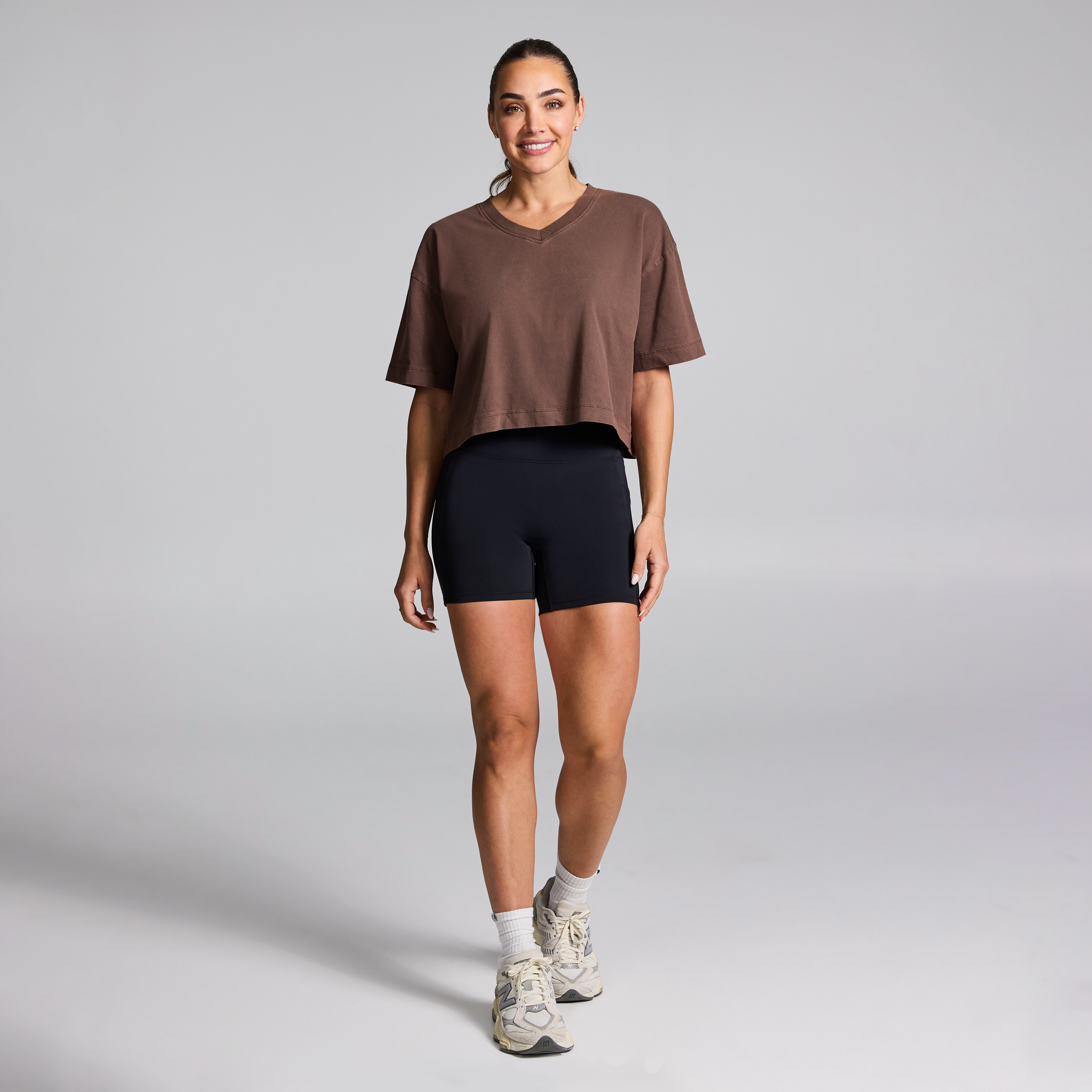 V Neck Hip Length Tee