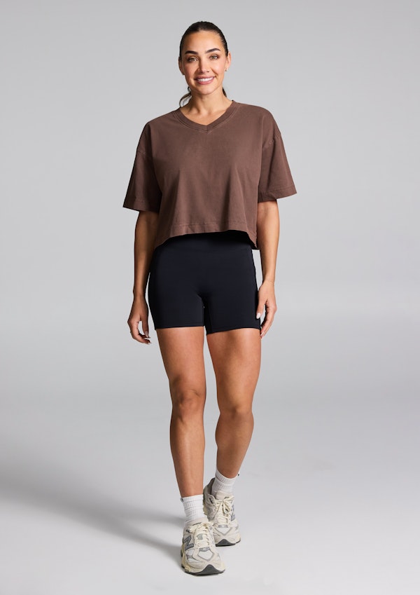 V Neck Hip Length Tee