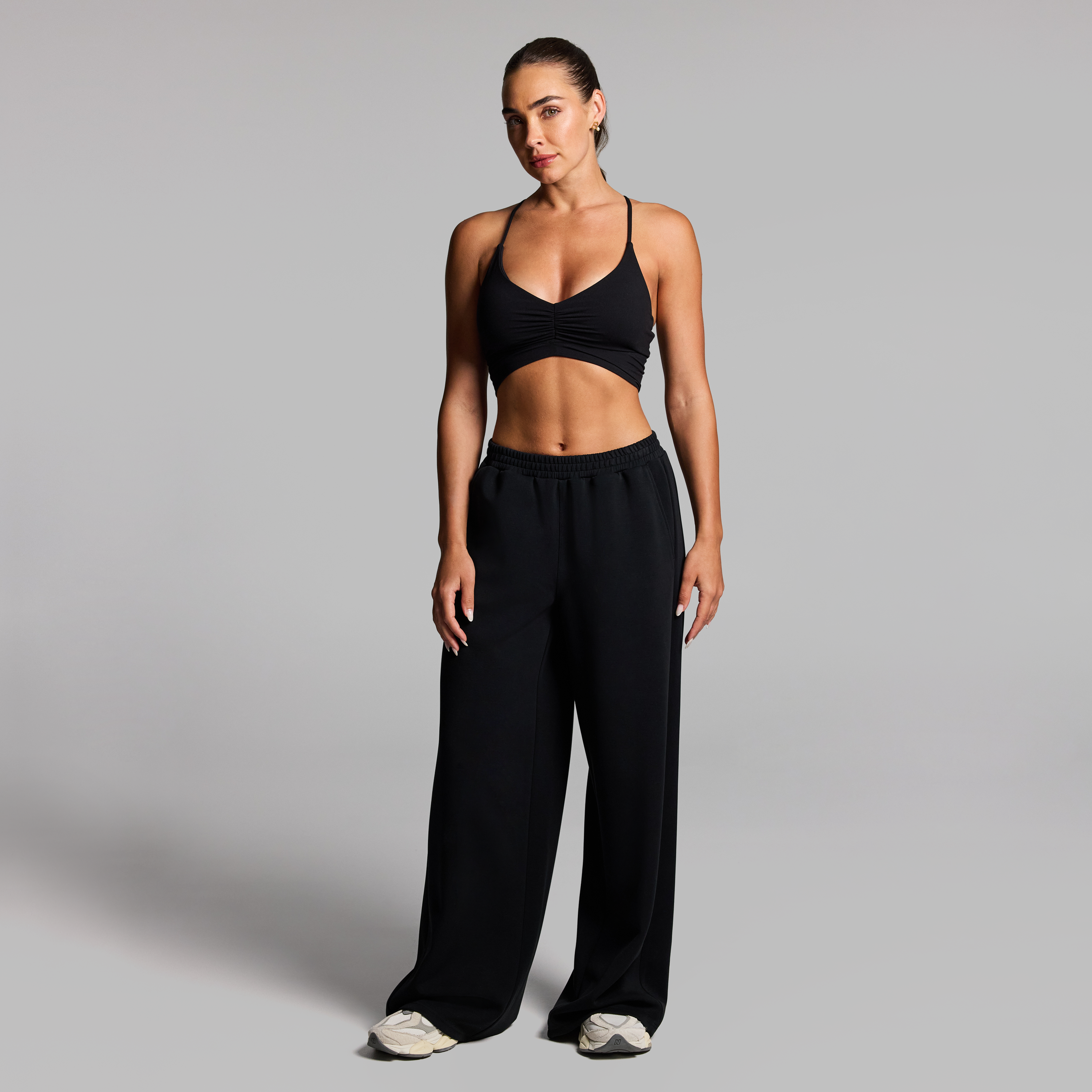 Travel Rib Wide Leg Pants