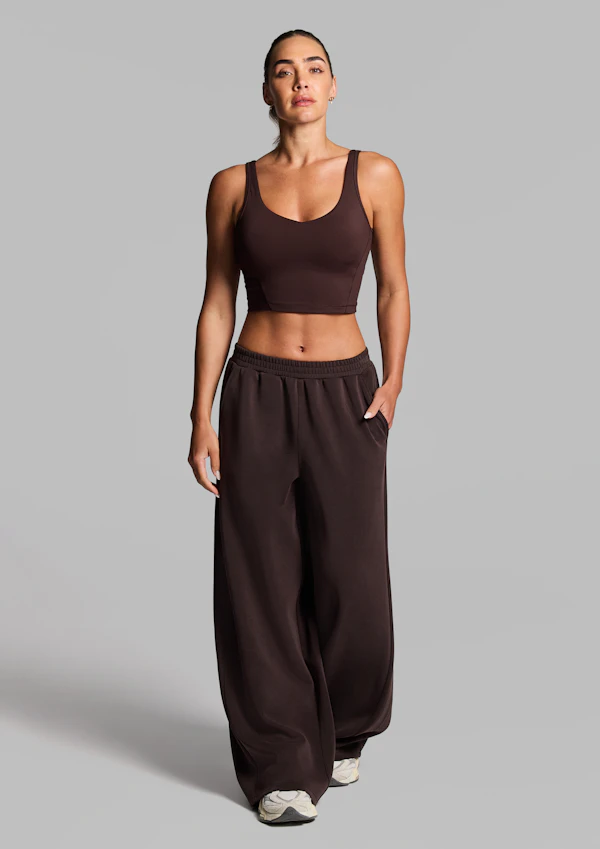 Travel Rib Wide Leg Pants