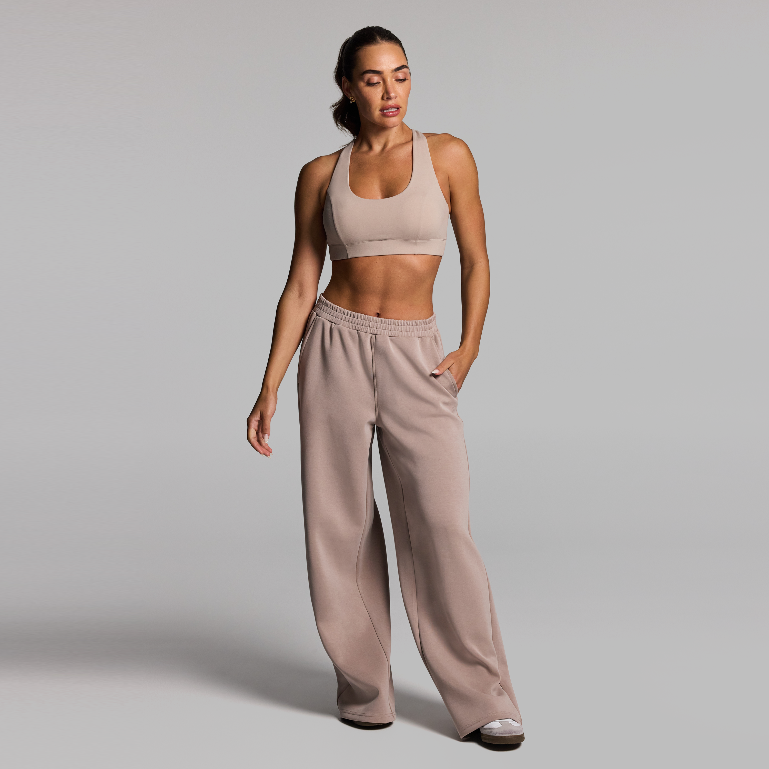 Travel Rib Wide Leg Pants