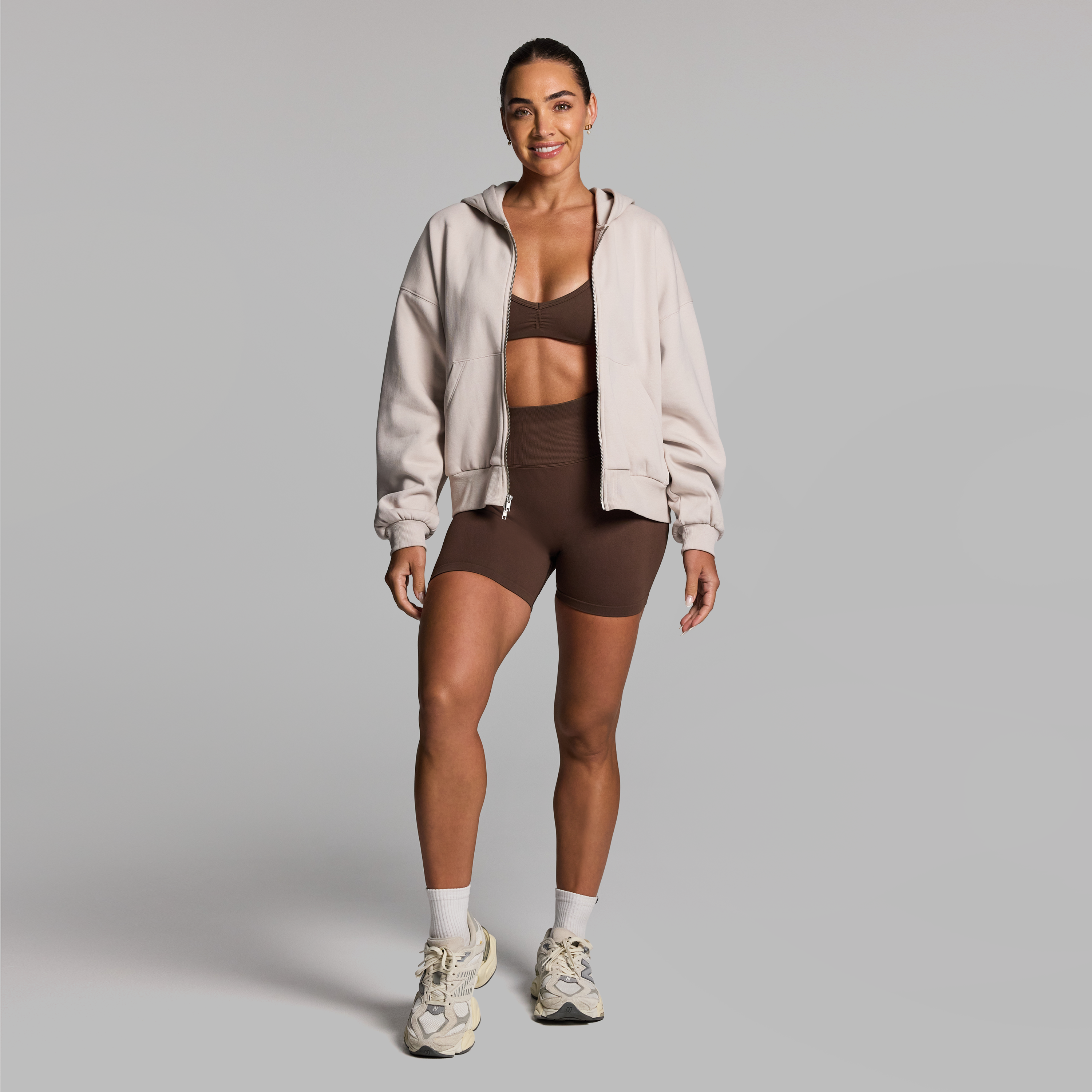 Cosy Fleece Oversized Zip Through Hoodie