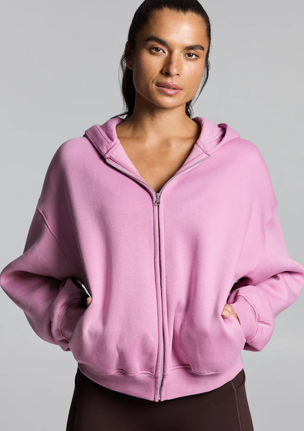 Cosy Fleece Zip Through Hoodie