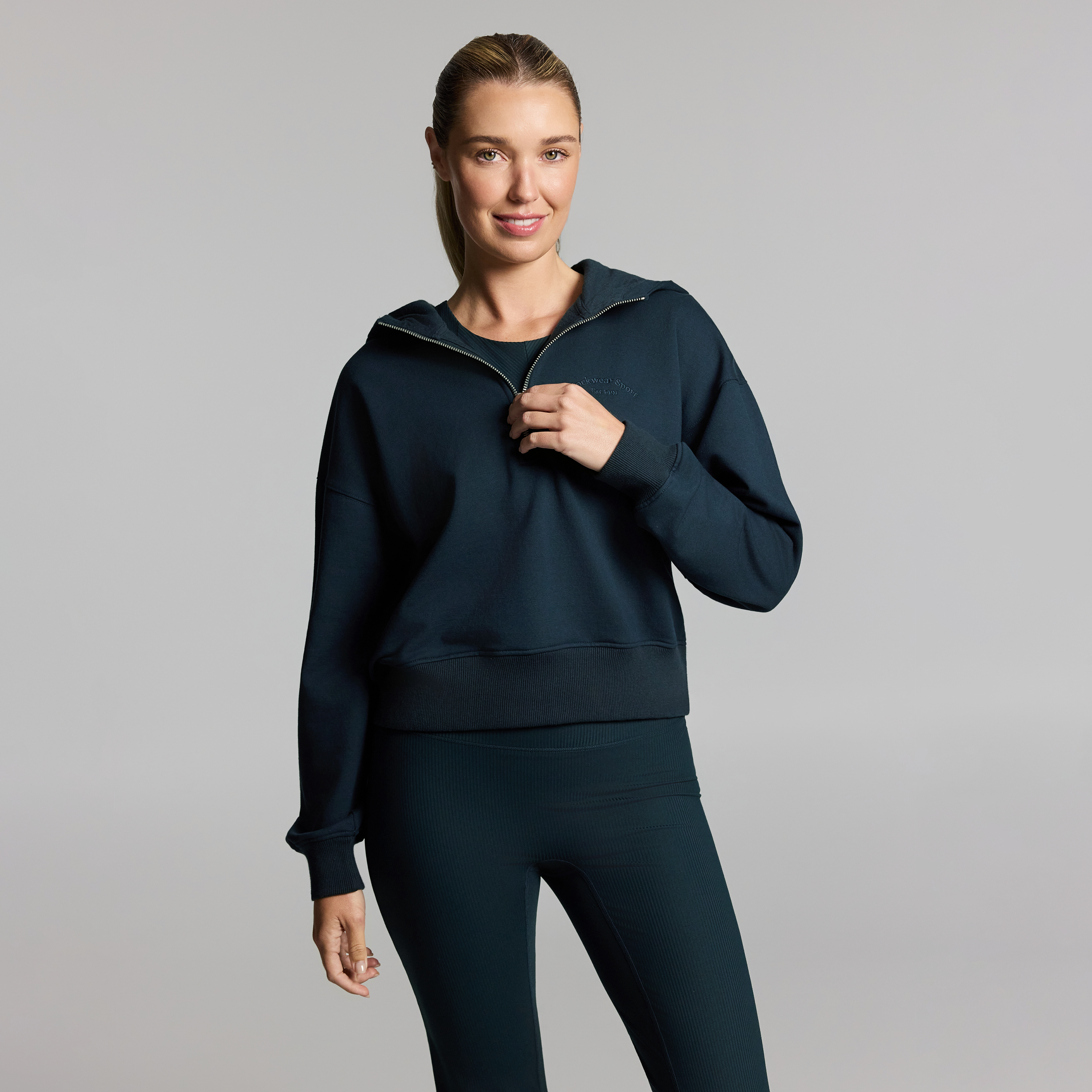 Plush Fleece Half Zip Hoodie