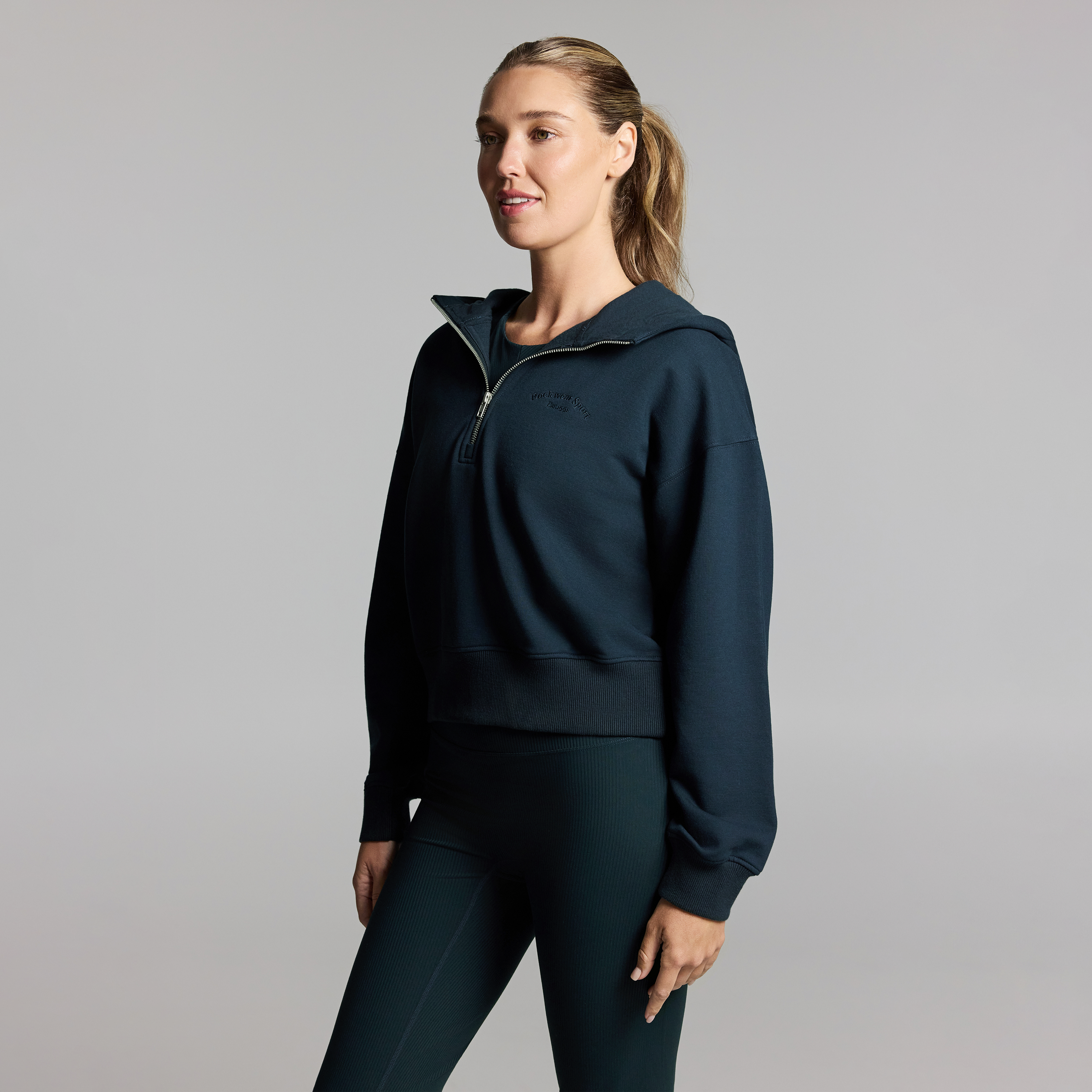 Plush Fleece Half Zip Hoodie