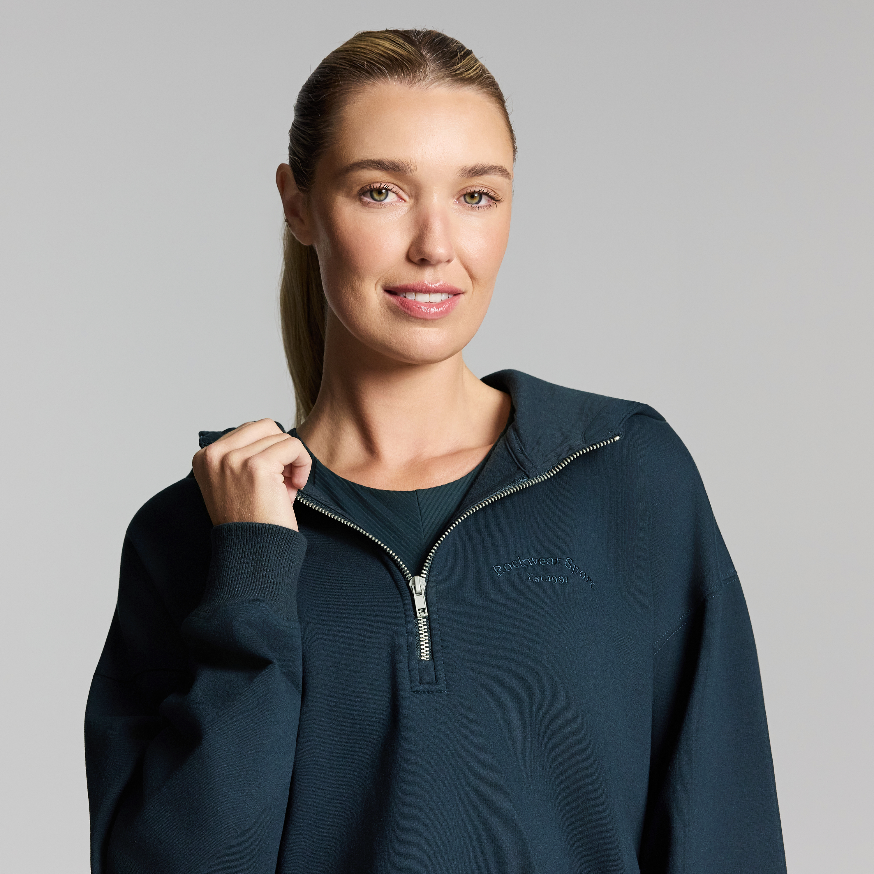 Plush Fleece Half Zip Hoodie