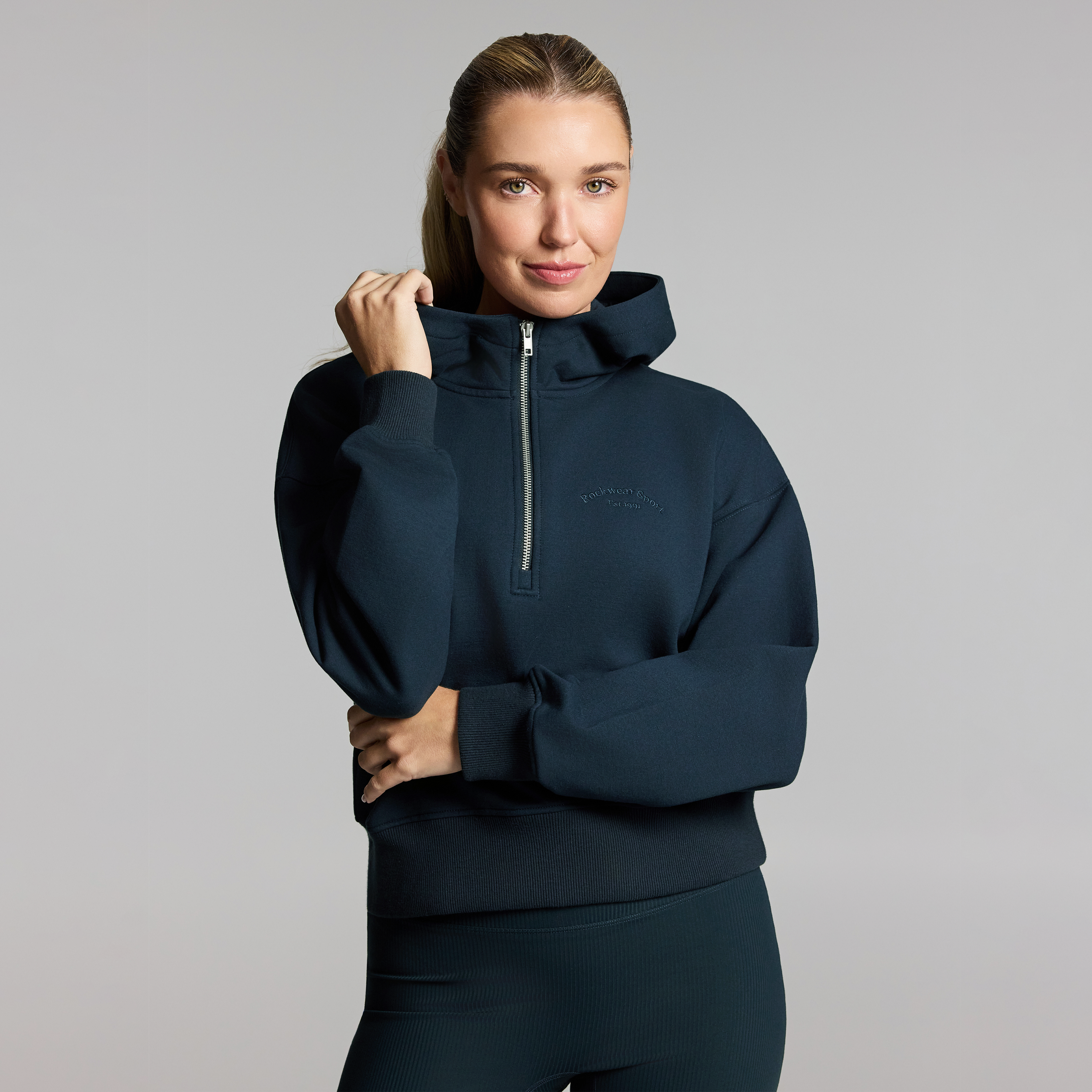 Plush Fleece Half Zip Hoodie