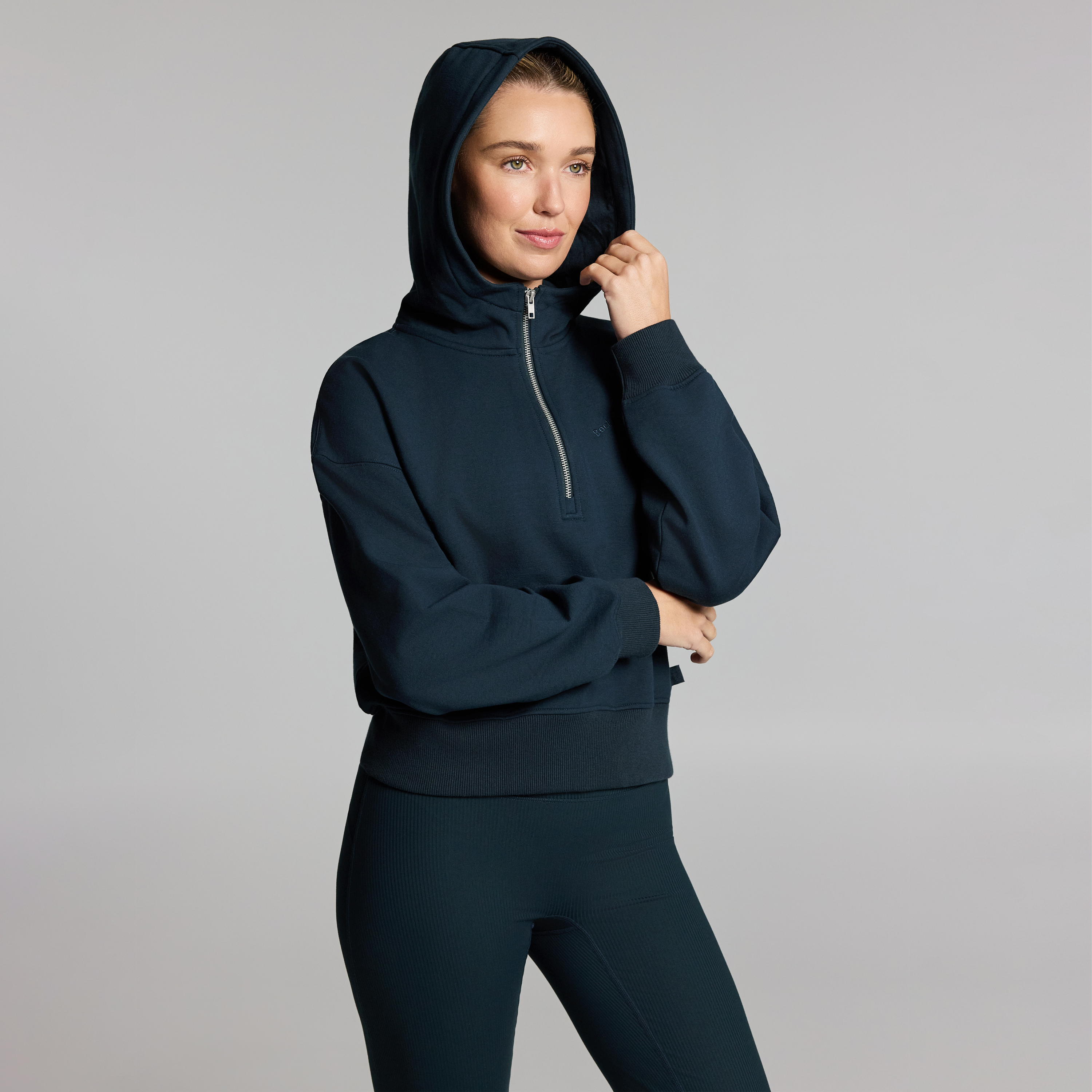 Plush Fleece Half Zip Hoodie