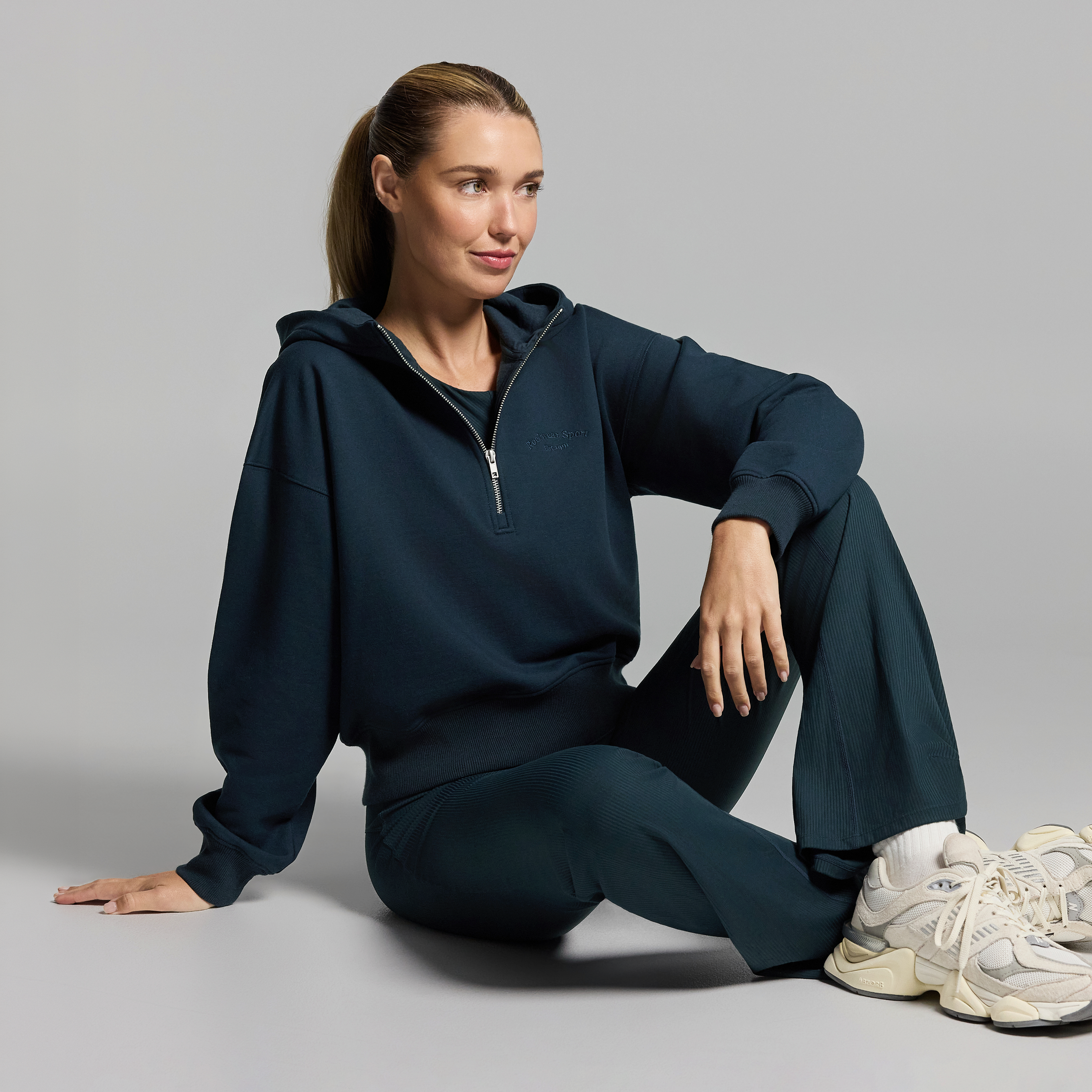 Plush Fleece Half Zip Hoodie