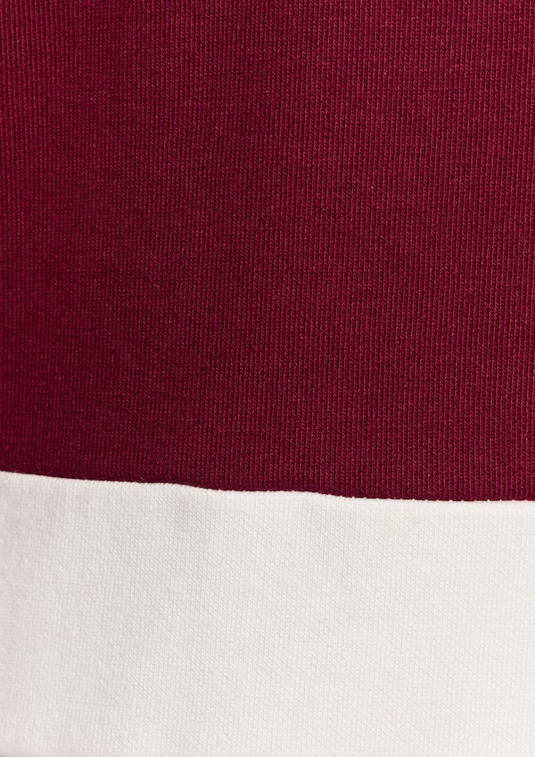 Cosy Fleece Blocked Half Zip Jumper