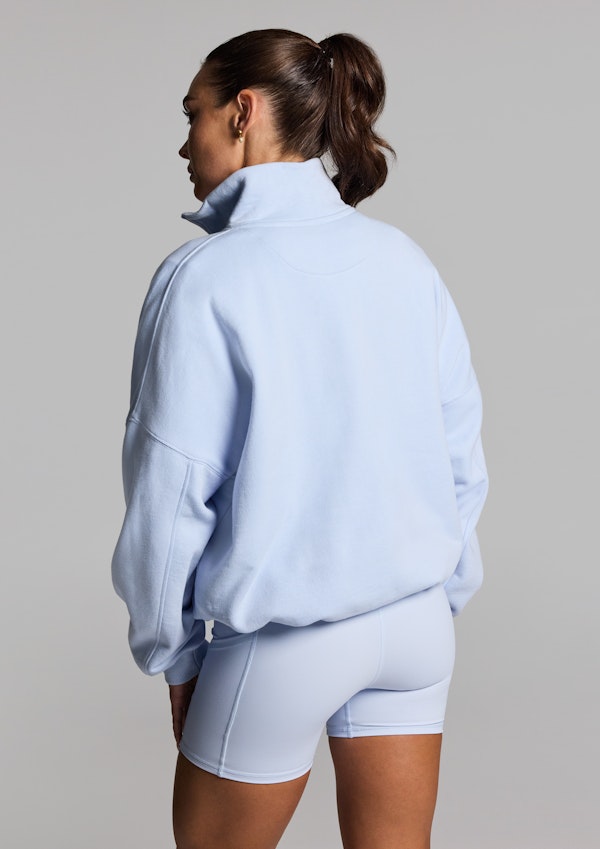 Cotton Fleece Cinched Half Zip