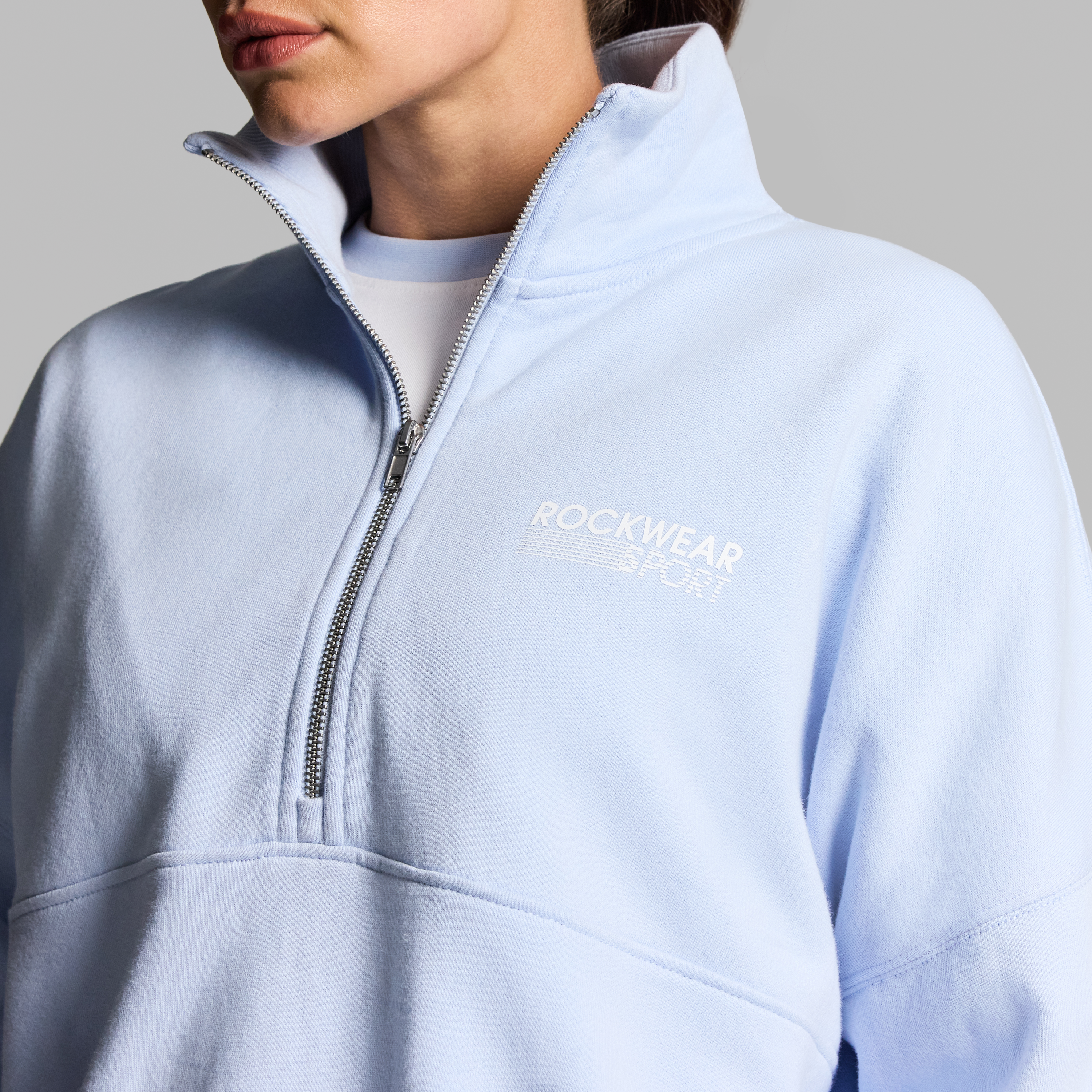 Cotton Fleece Cinched Half Zip