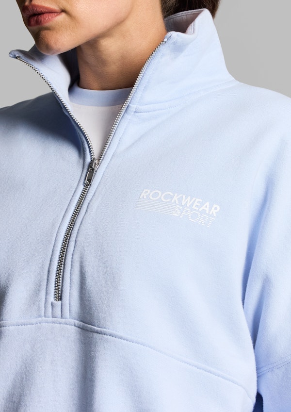 Cotton Fleece Cinched Half Zip