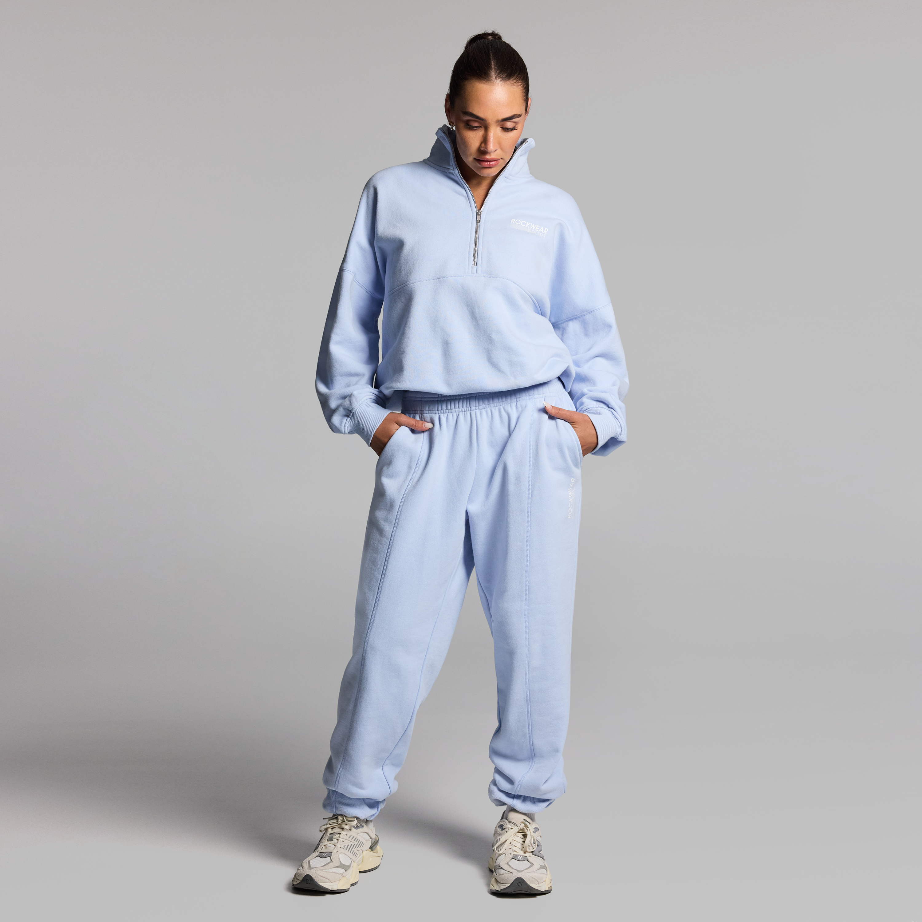 Cotton Fleece Cinched Half Zip