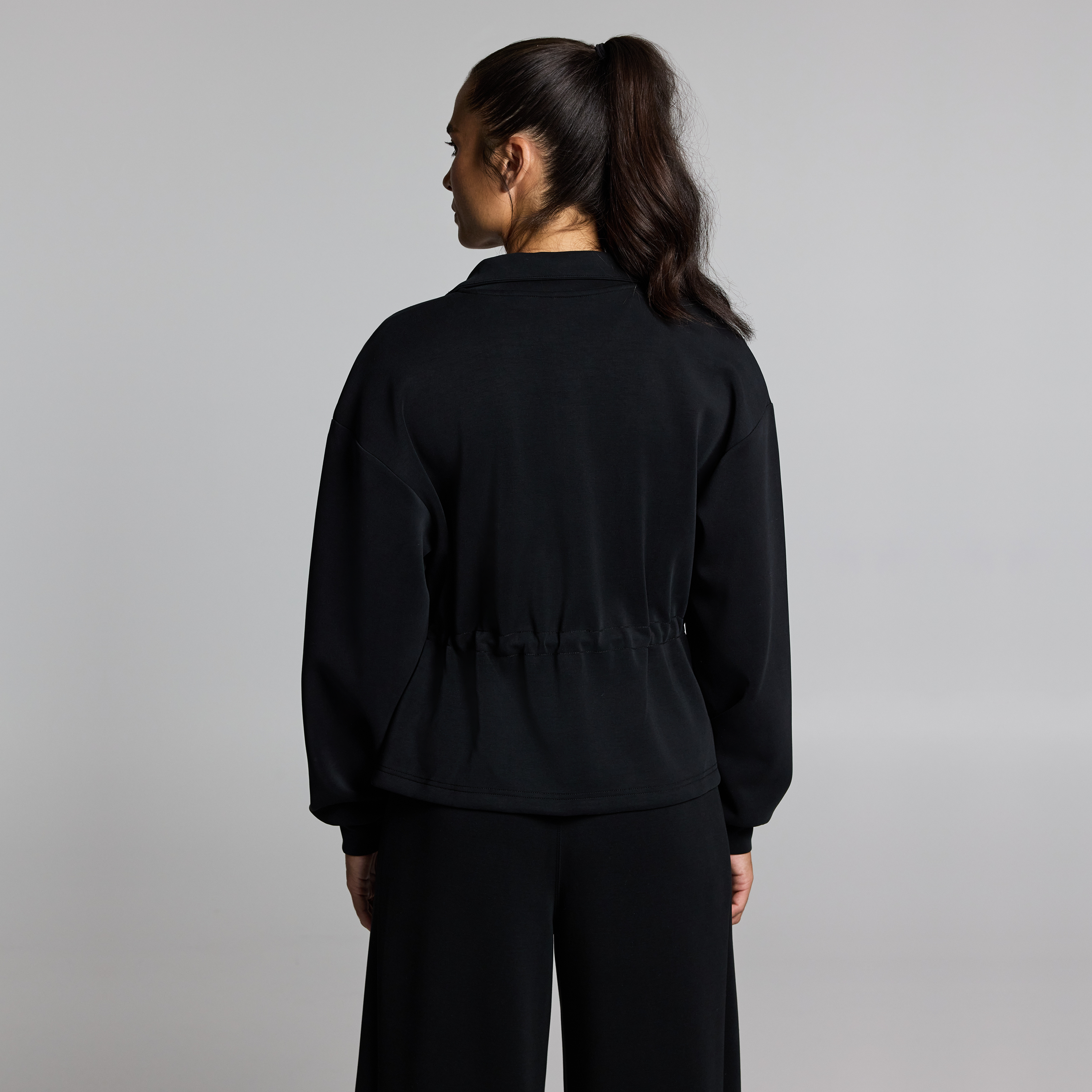 Travel Cinch Waist Zip Through Jacket
