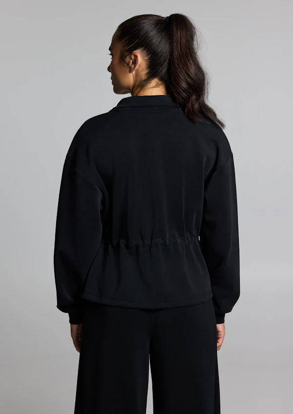 Travel Cinch Waist Zip Through Jacket