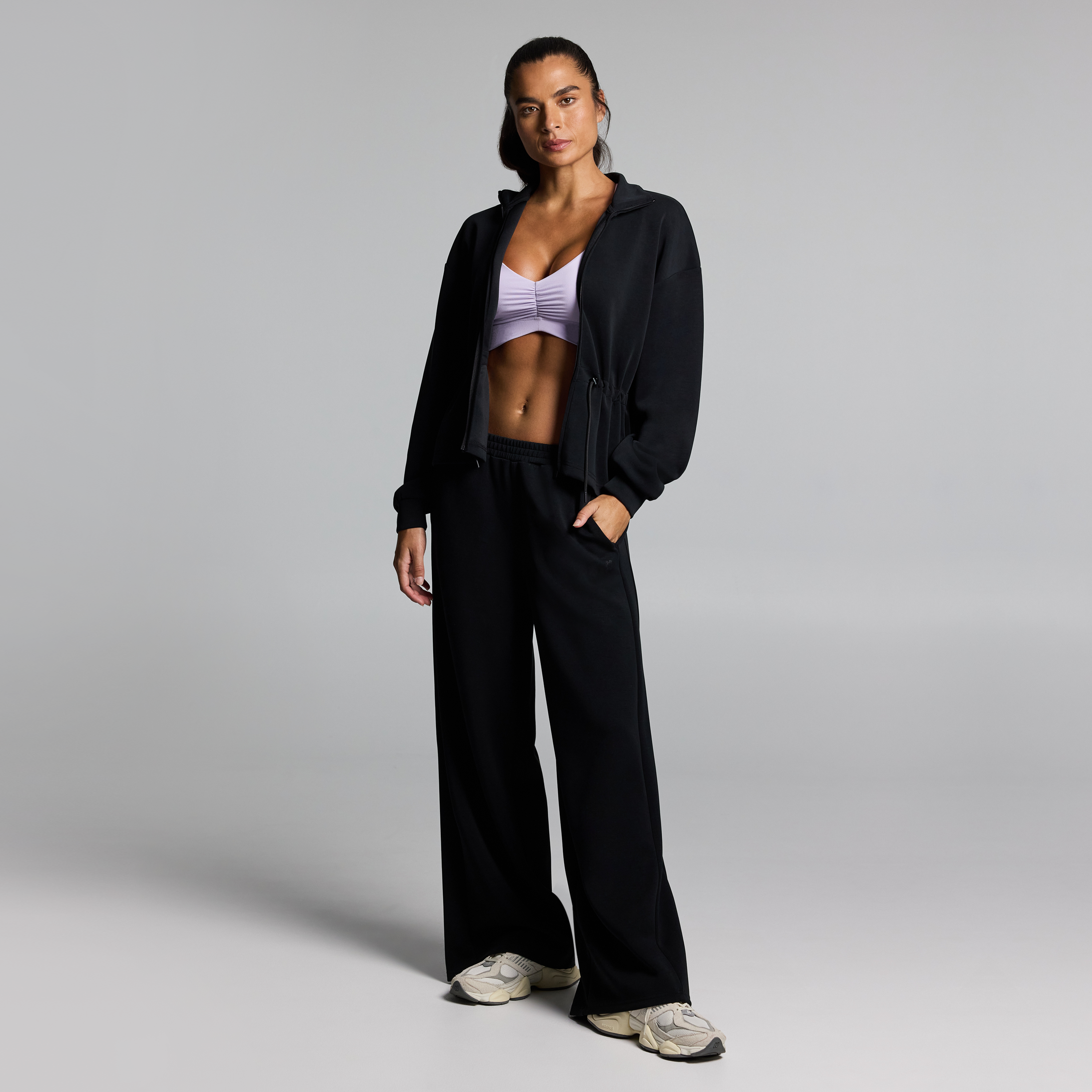 Travel Cinch Waist Zip Through Jacket