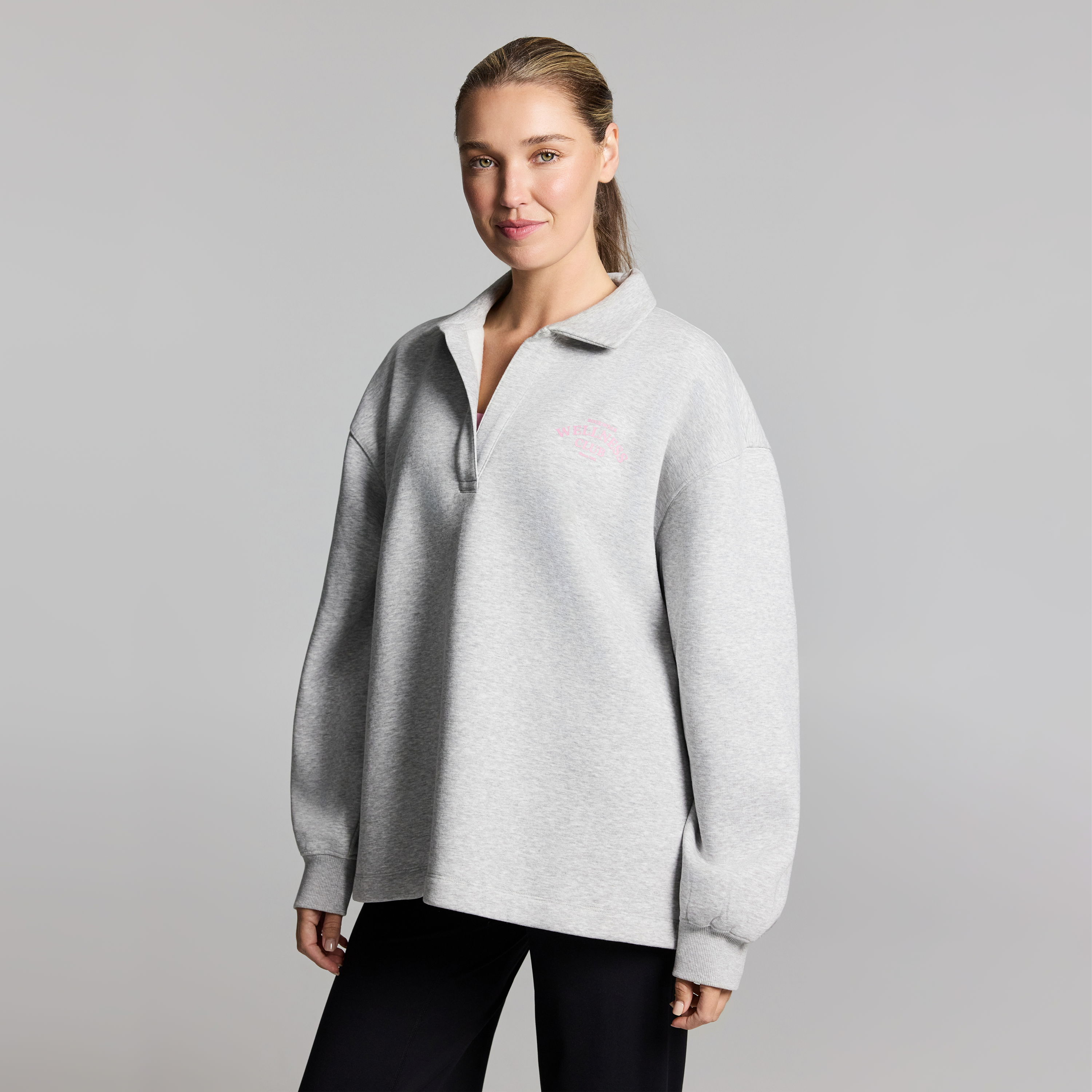Cosy Fleece Collared Sweatshirt