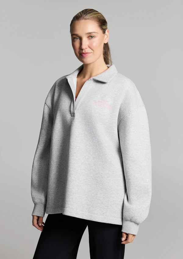 Cosy Fleece Collared Sweatshirt