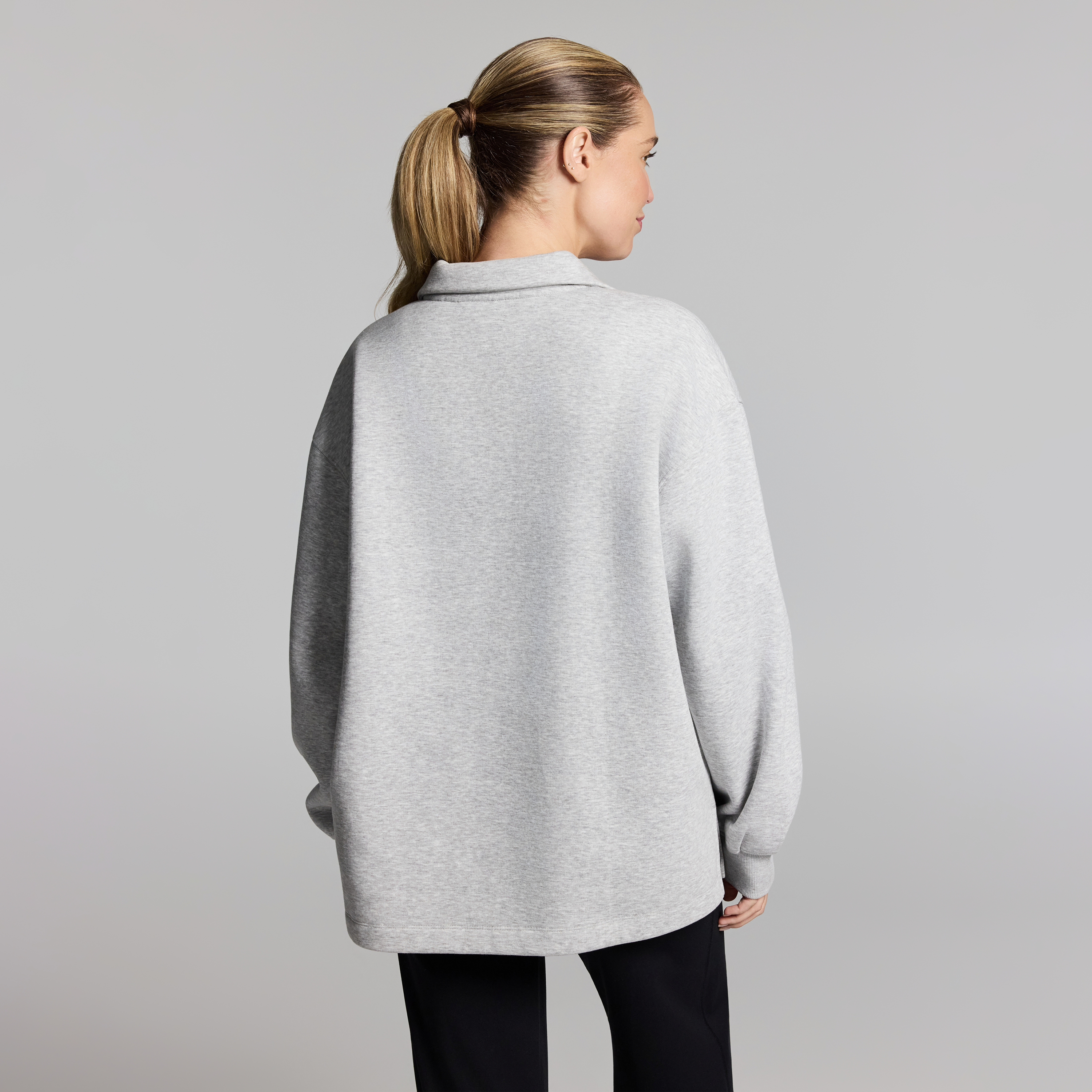 Cosy Fleece Collared Sweatshirt